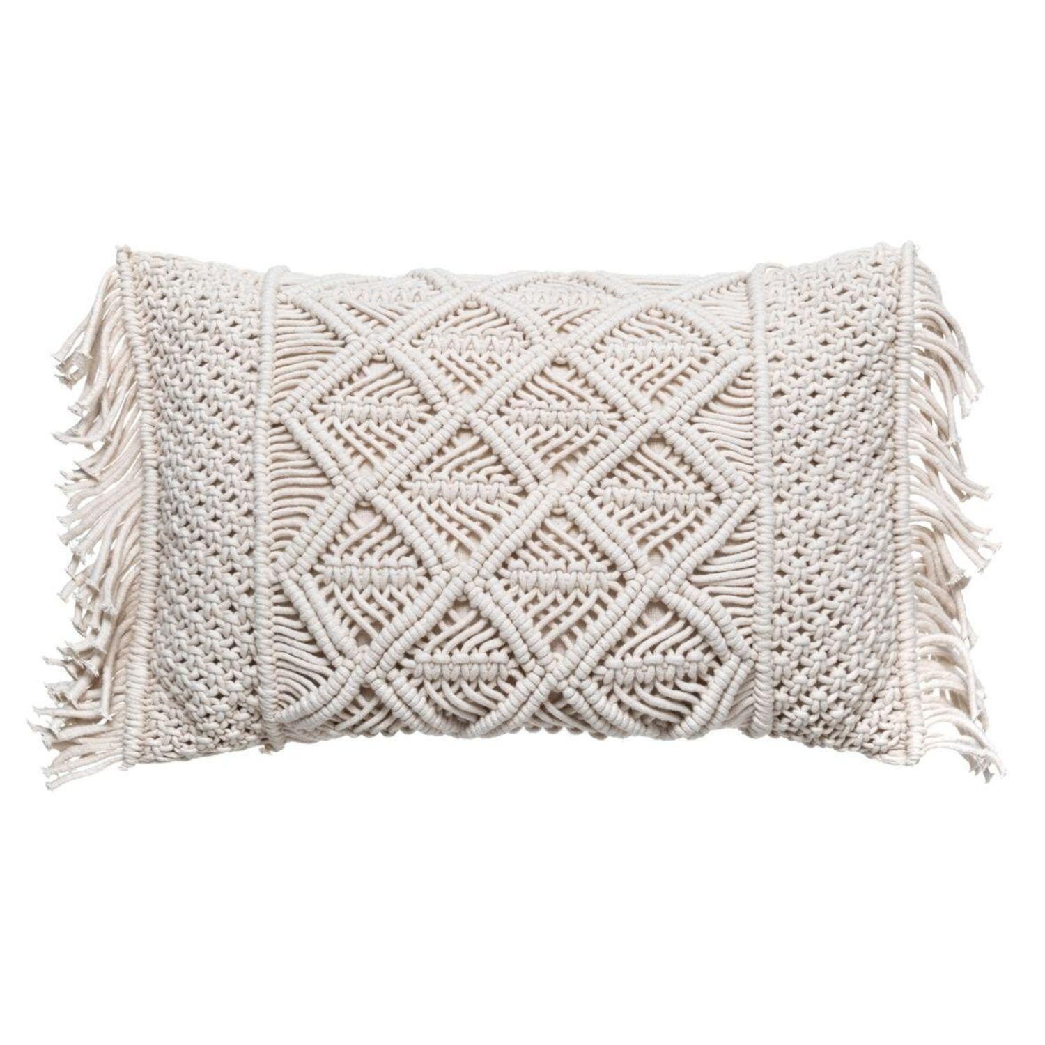 Cojín Decorativo de Macrame 30x50 cm Atmosphera-0