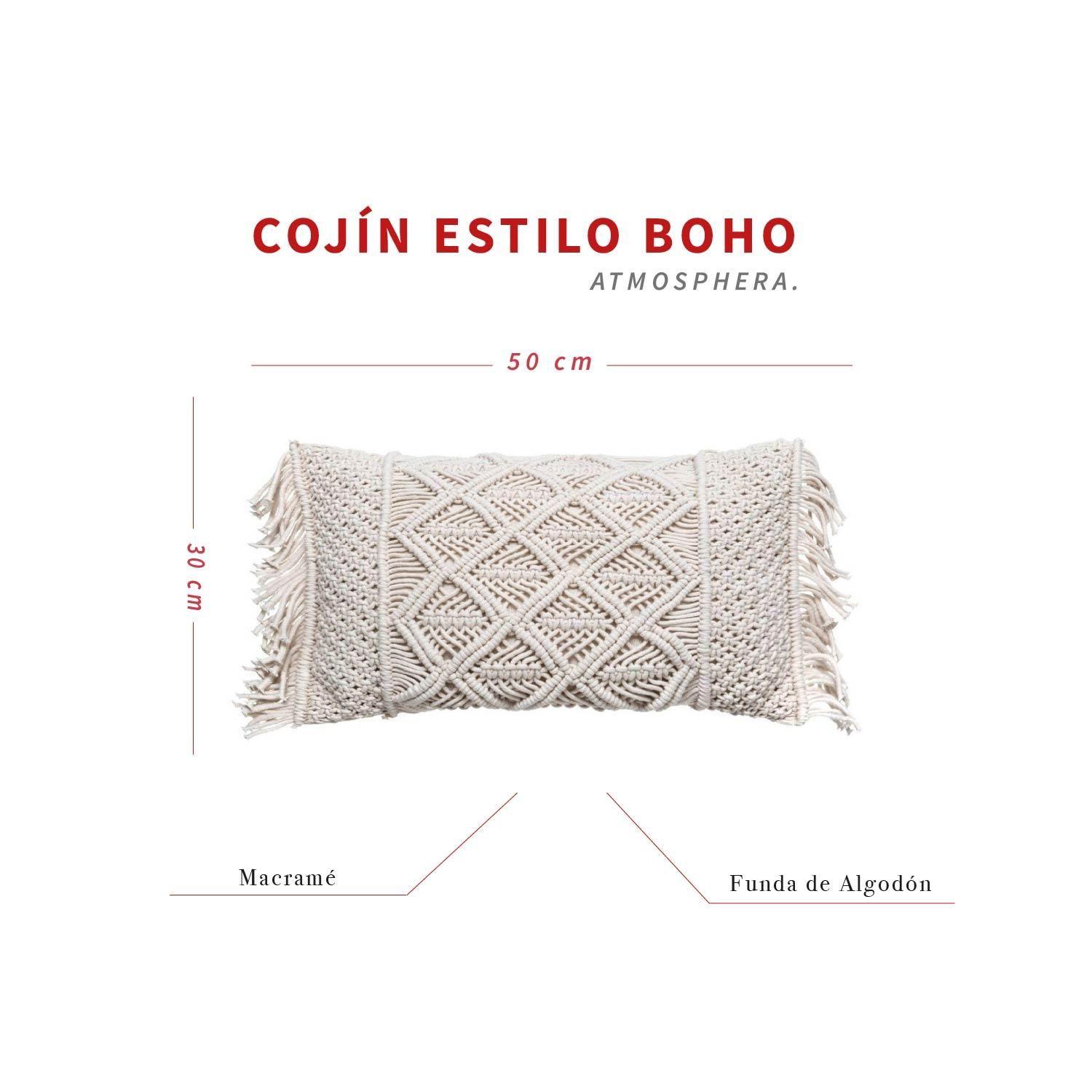 Cojín Decorativo de Macrame 30x50 cm Atmosphera-4