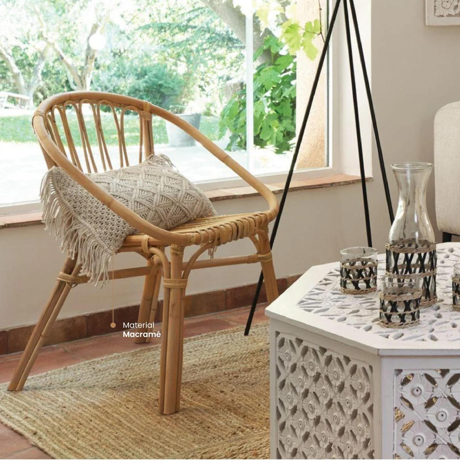 Cojín Decorativo de Macrame 30x50 cm Atmosphera-3