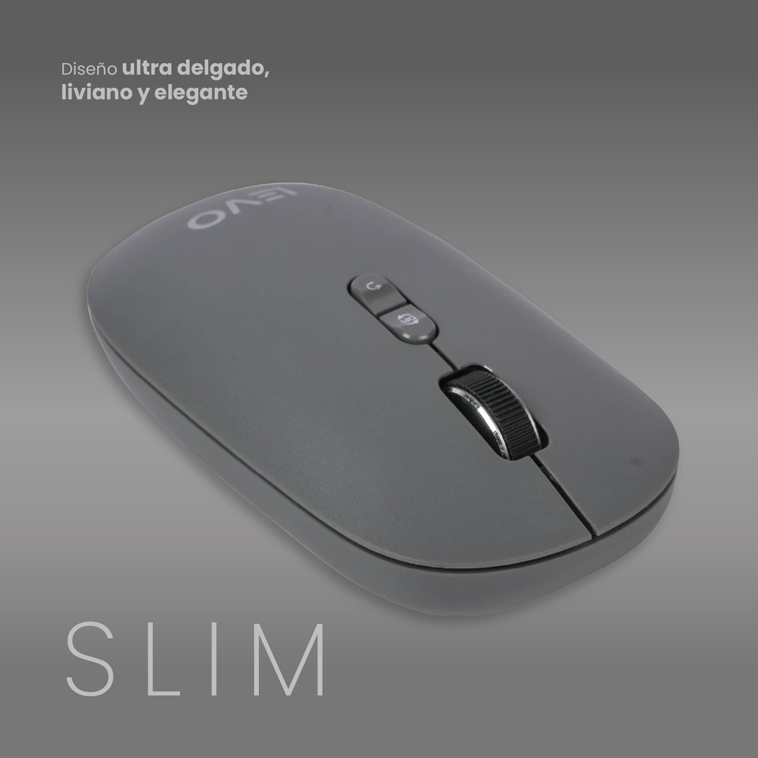 Mouse Inalámbrico Ultra Slim Silencioso Velar Grafito LEVO-2
