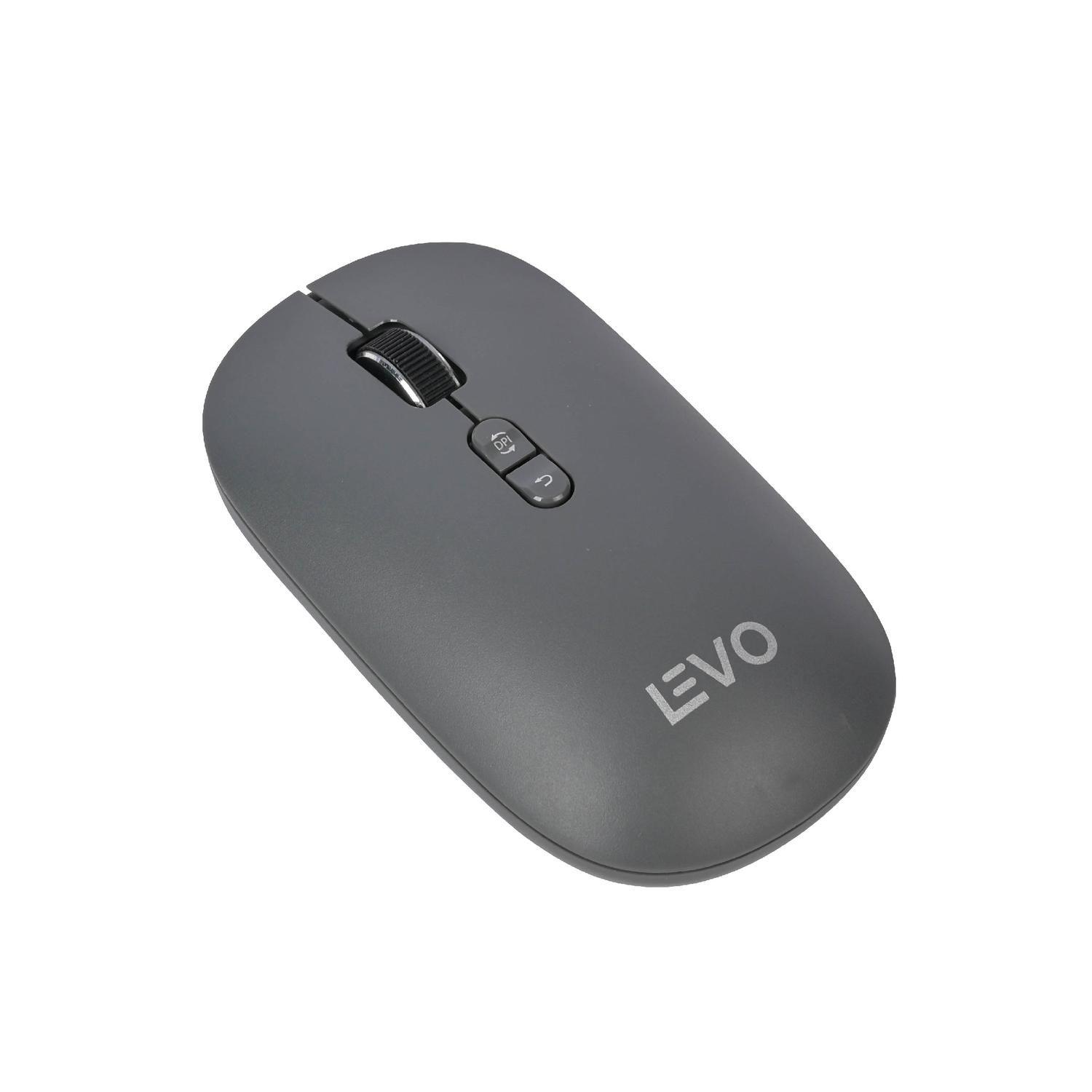Mouse Inalámbrico Ultra Slim Silencioso Velar Grafito LEVO-7