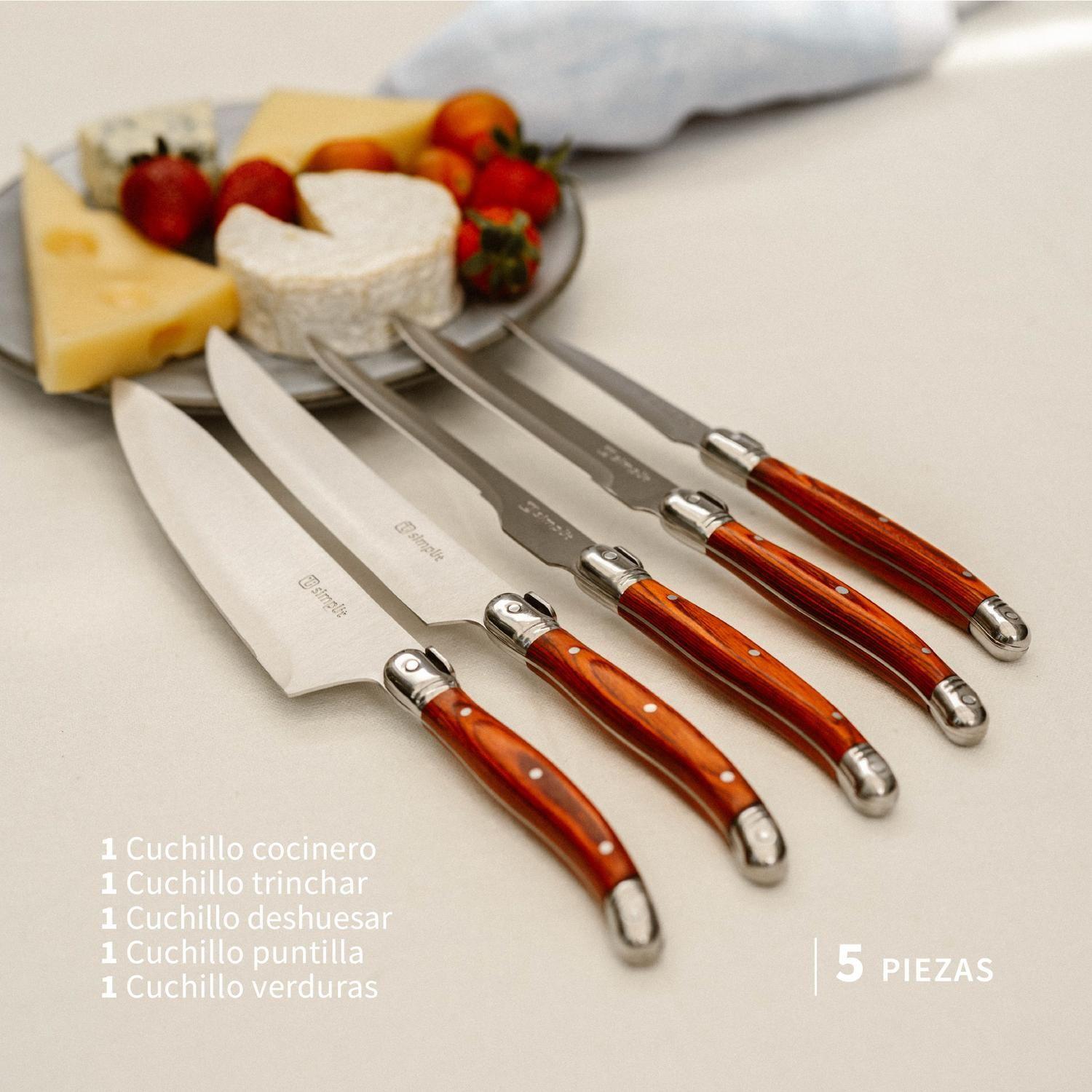 Set Cuchillos 5 pcs Marsella Acero Inoxidable Simplit-3