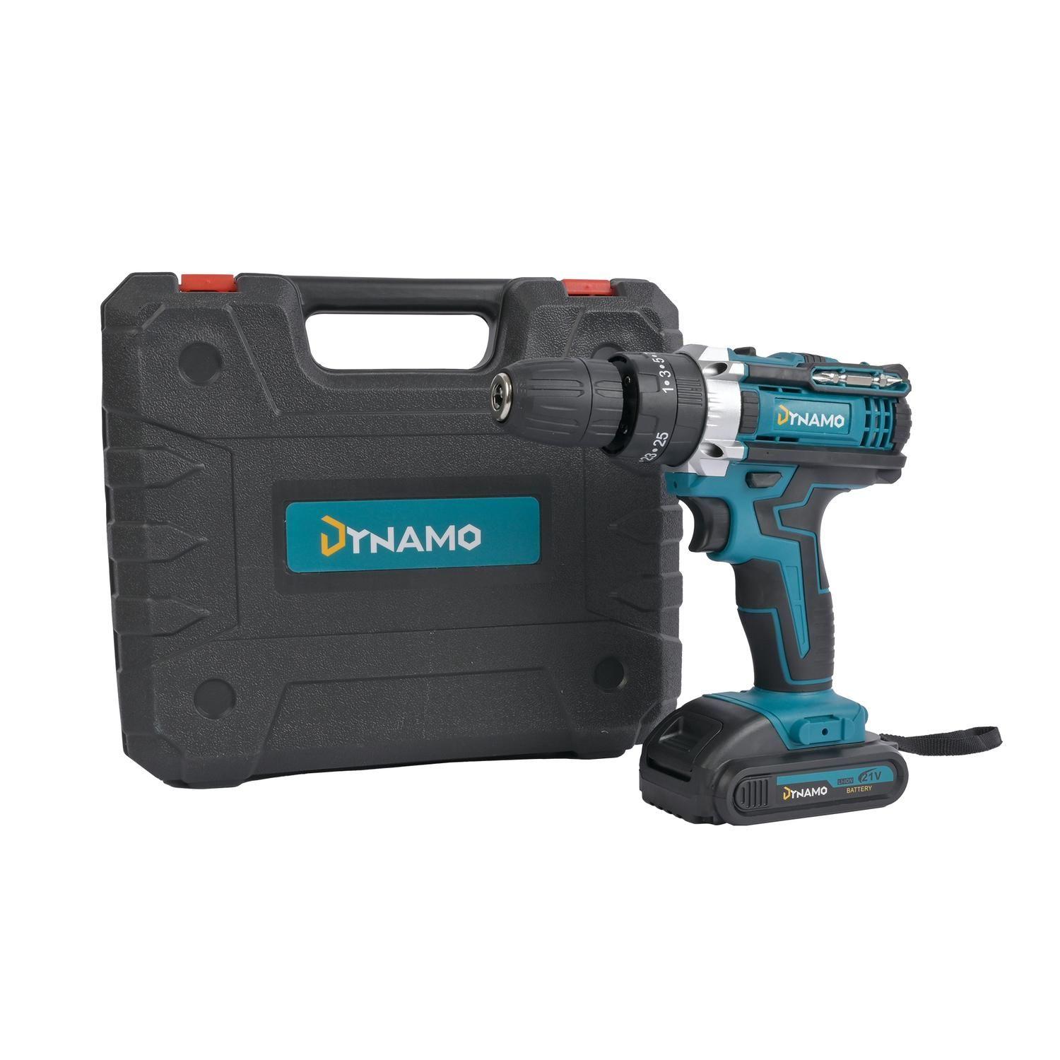 Taladro Percutor Inalámbrico Dynamo 21v 2 Baterías + Accs-4