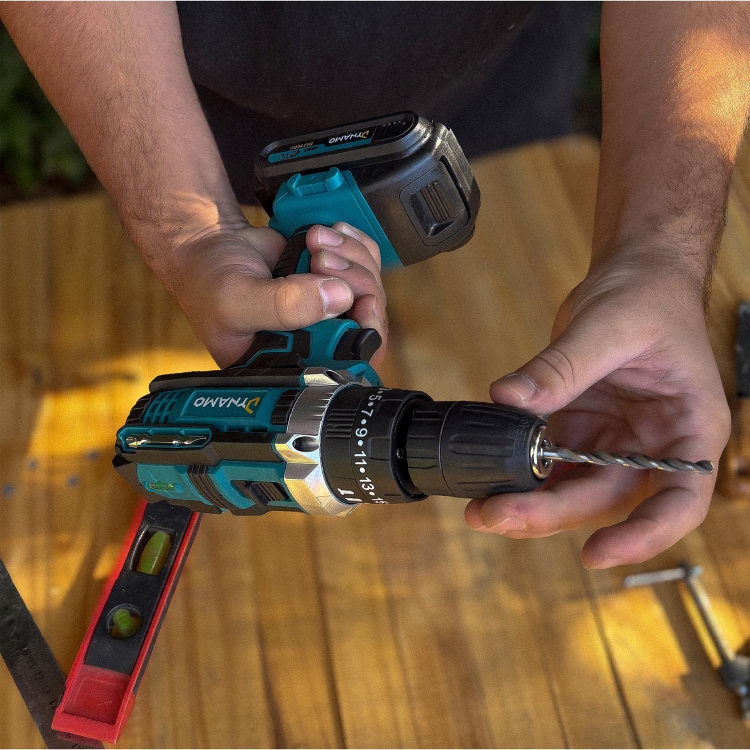 Taladro Percutor Inalámbrico Dynamo 21v 2 Baterías + Accs-5
