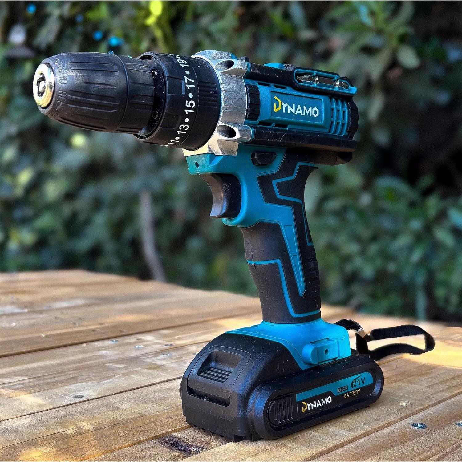 Taladro Percutor Inalámbrico Dynamo 21v 2 Baterías + Accs-7