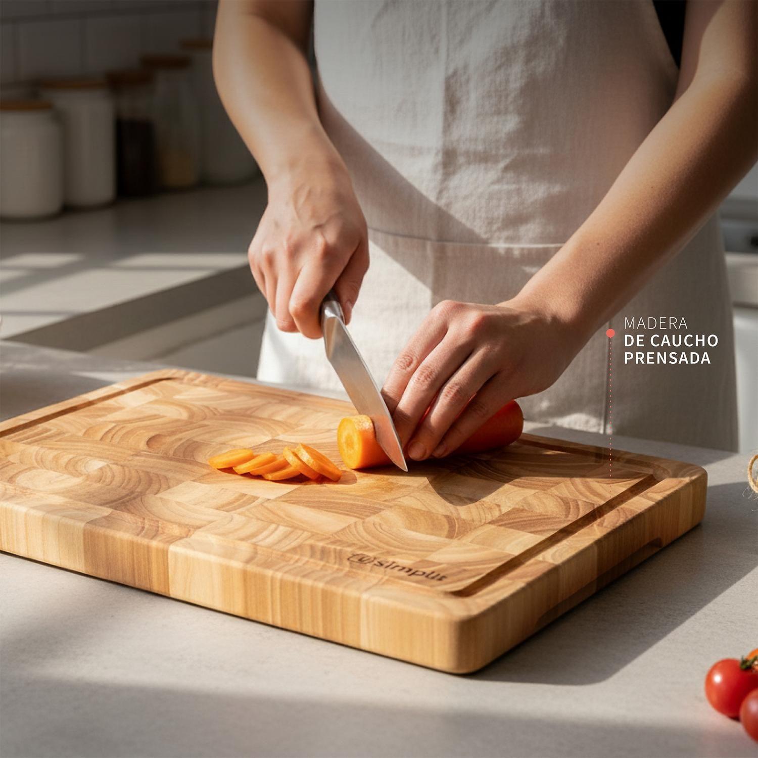 Tabla Para Picar Cortar Madera 40x28cm Cutte Simplit-3