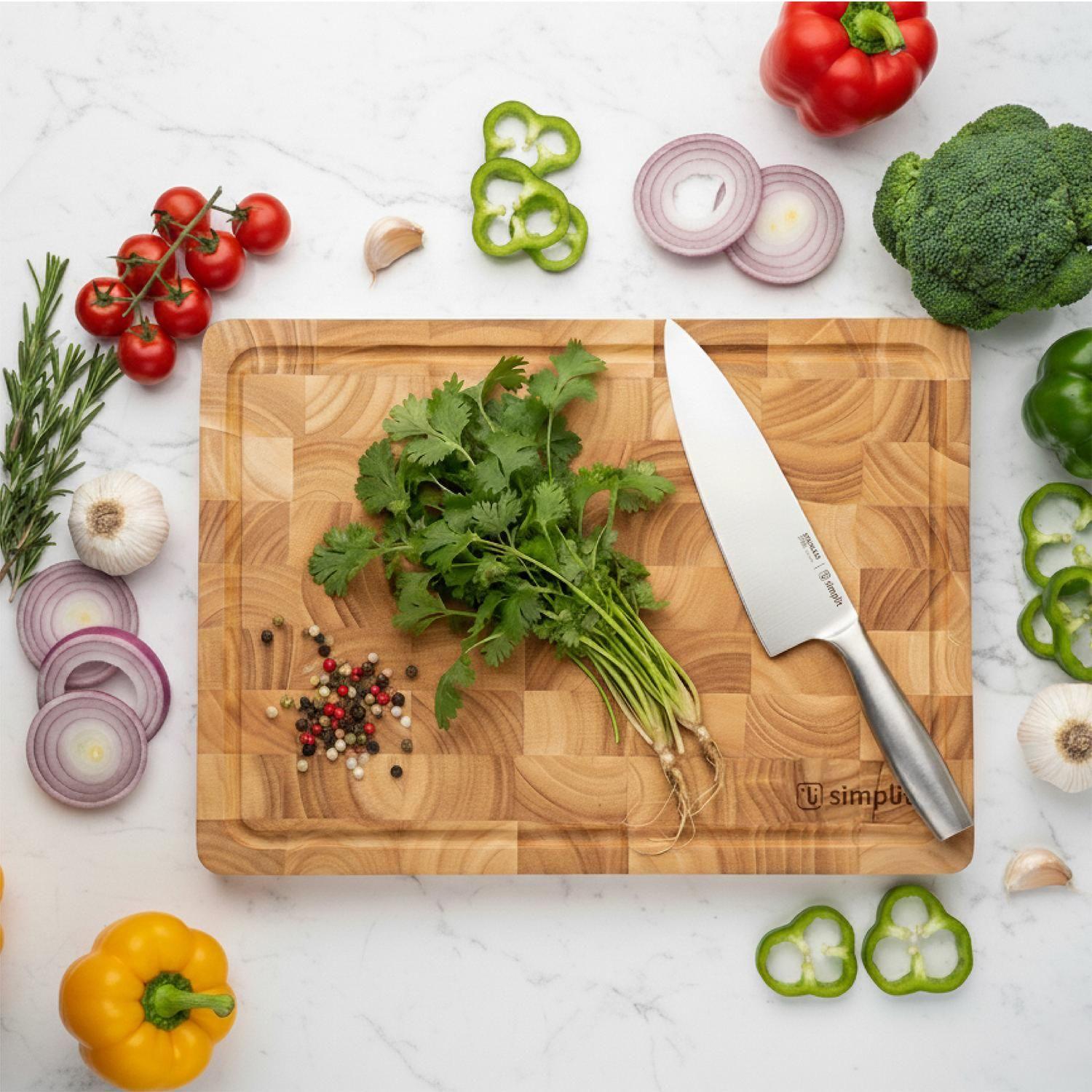 Tabla Para Picar Cortar Madera 40x28cm Cutte Simplit-4
