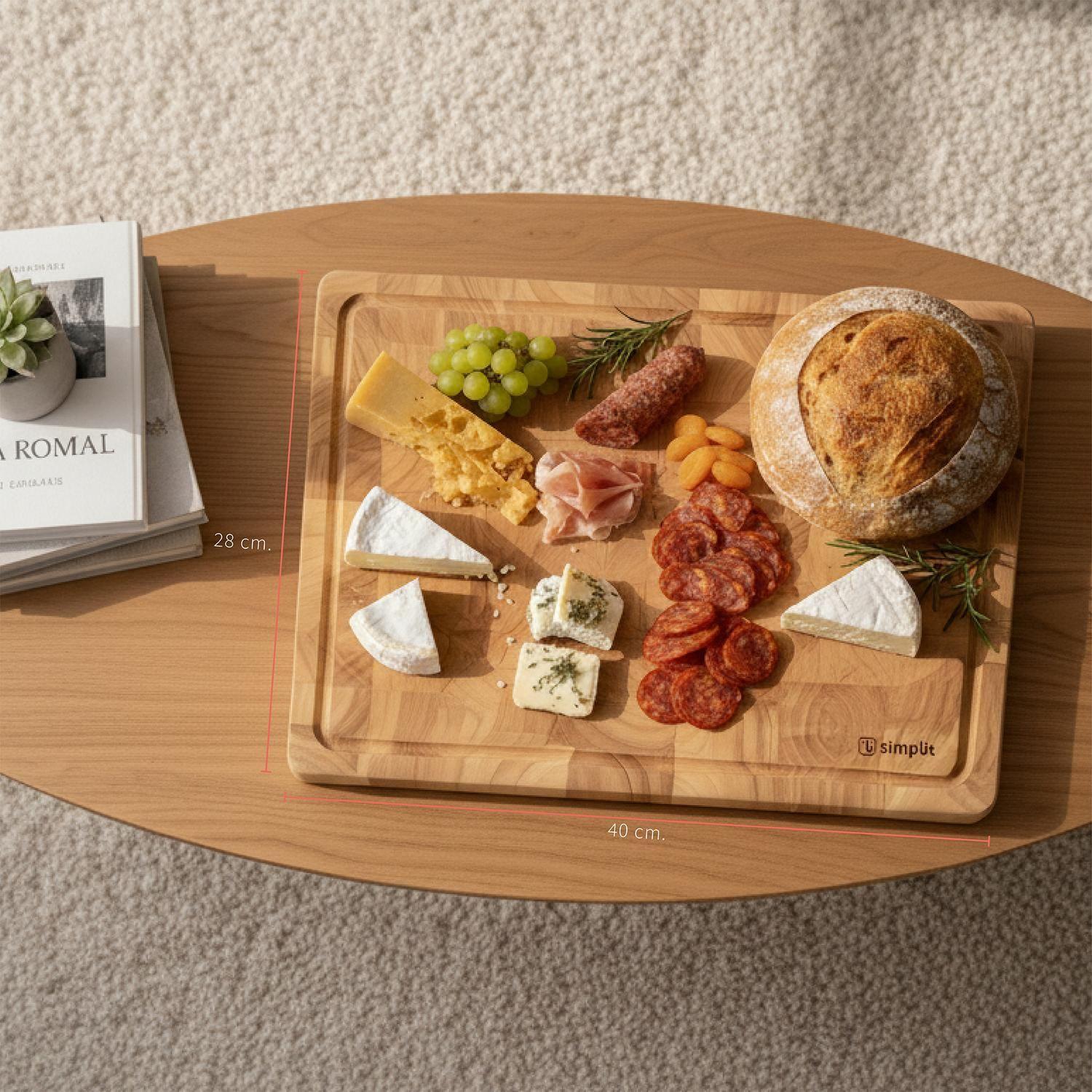 Tabla Para Picar Cortar Madera 40x28cm Cutte Simplit-5