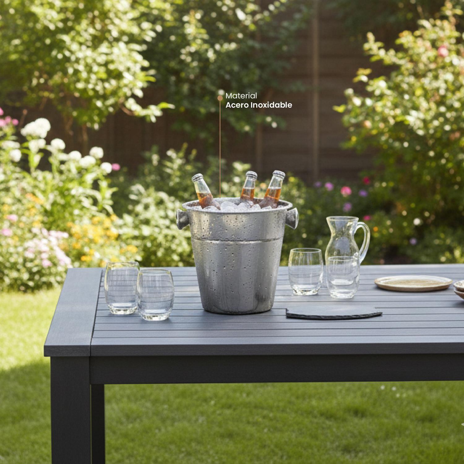 Hielera Acero Inoxidable Doble Pared 24 cm Secret de Gourmet-3