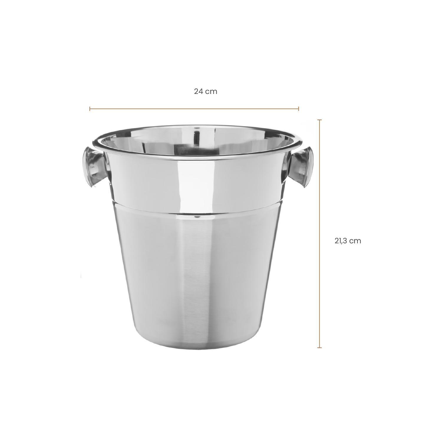 Hielera Acero Inoxidable Doble Pared 24 cm Secret de Gourmet-4