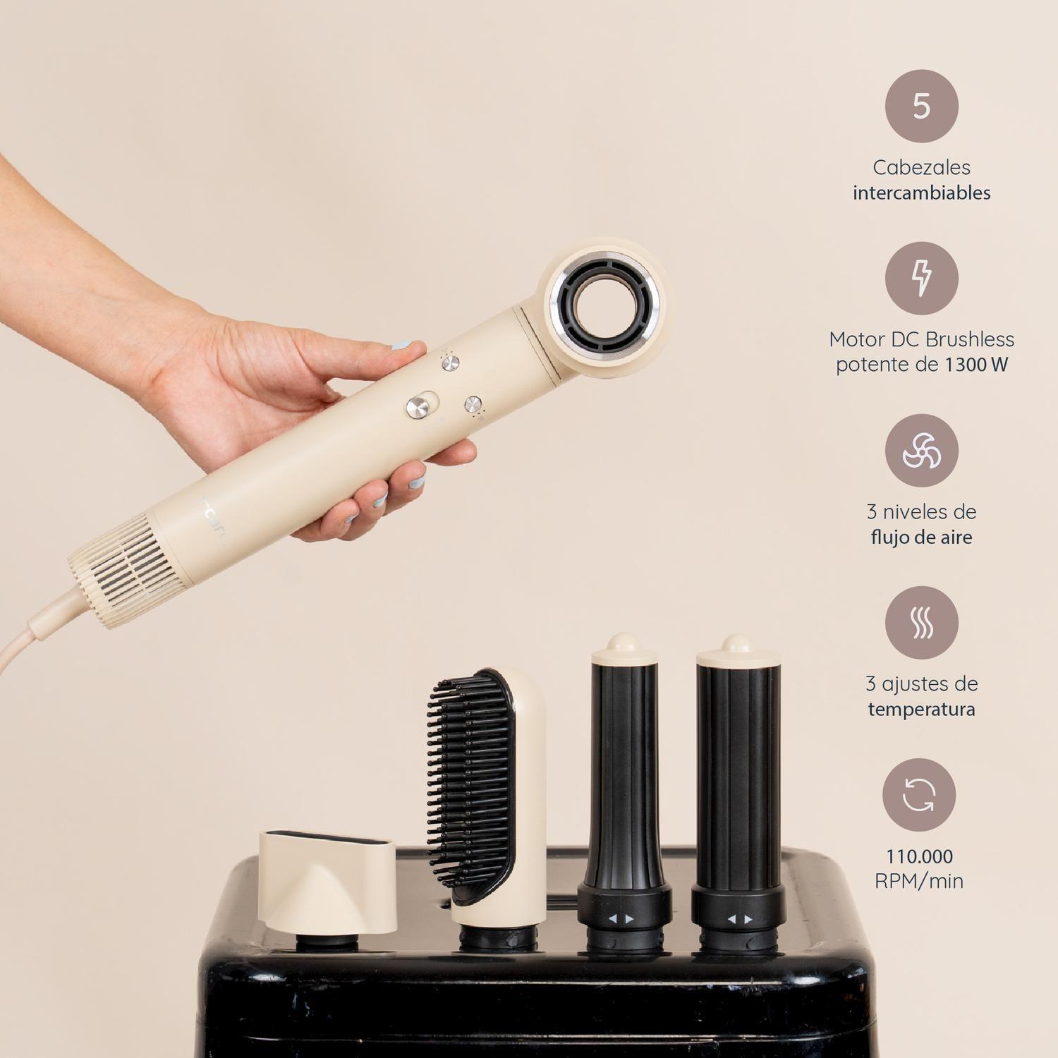 Secador de pelo Multistyler T-Care AeroFlow 5 en 1 Beige-2