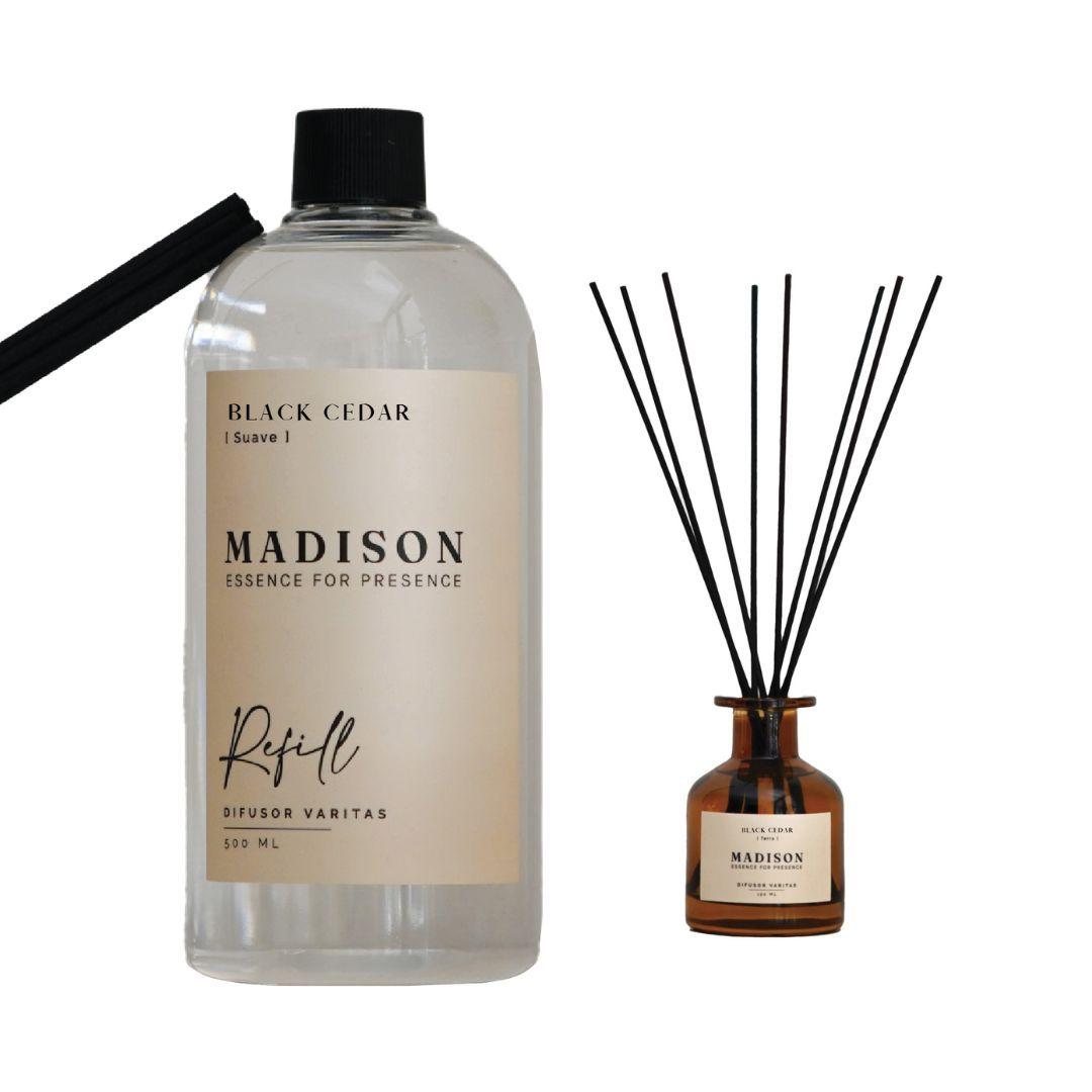 Difusor Ámbar 150 Ml + Refill 500 Ml Black Cedar Madison-0