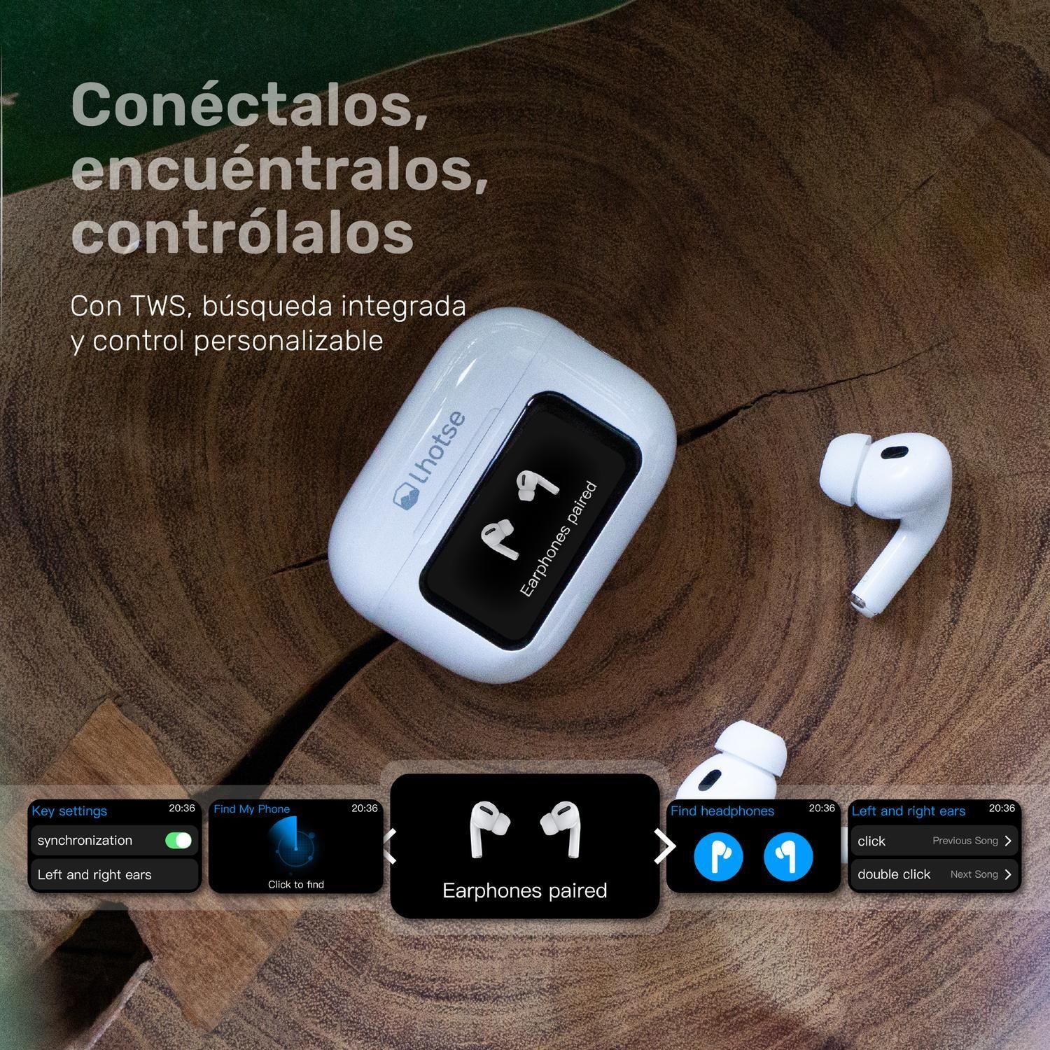 Audífonos Bluetooth TWS Pantalla Touch ANC RMPLUS+ Lhotse-6