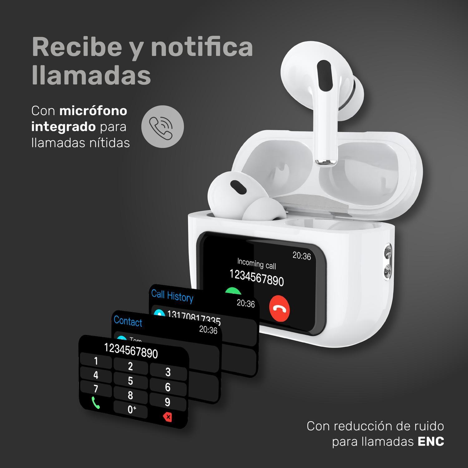 Audífonos Bluetooth TWS Pantalla Touch ANC RMPLUS+ Lhotse-4