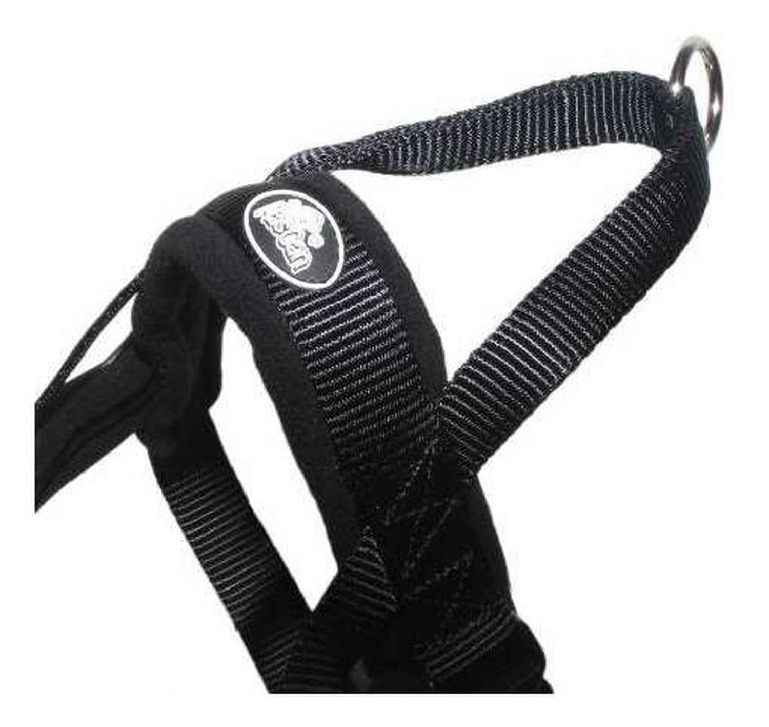 Arnés Noruego Acolchado Talla M Negro Perro Mascan-6