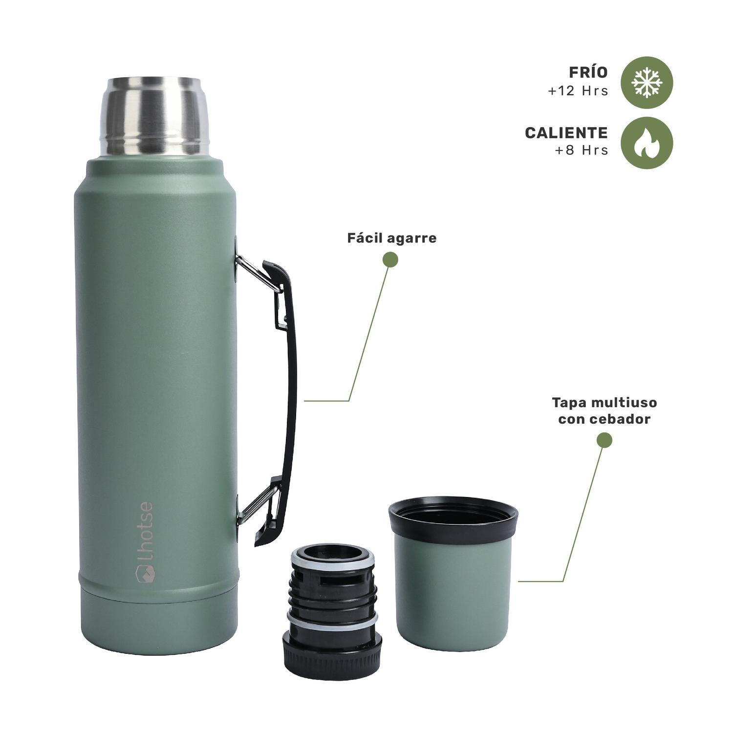 Termo Liquido Classic 1,3 lts + Mate Bombilla Lhotse Green-5