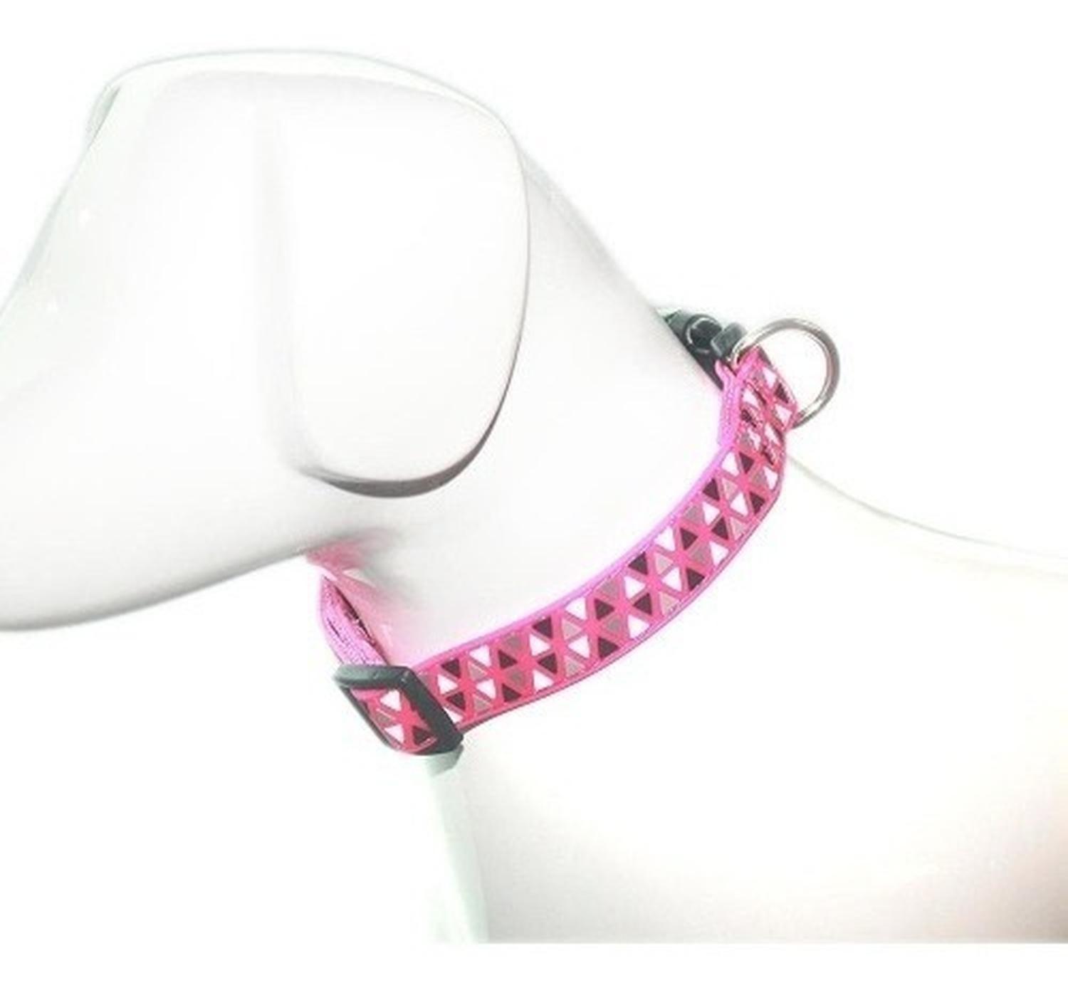 Collar Triángulo Fucsia Talla L Perro Mascan-1