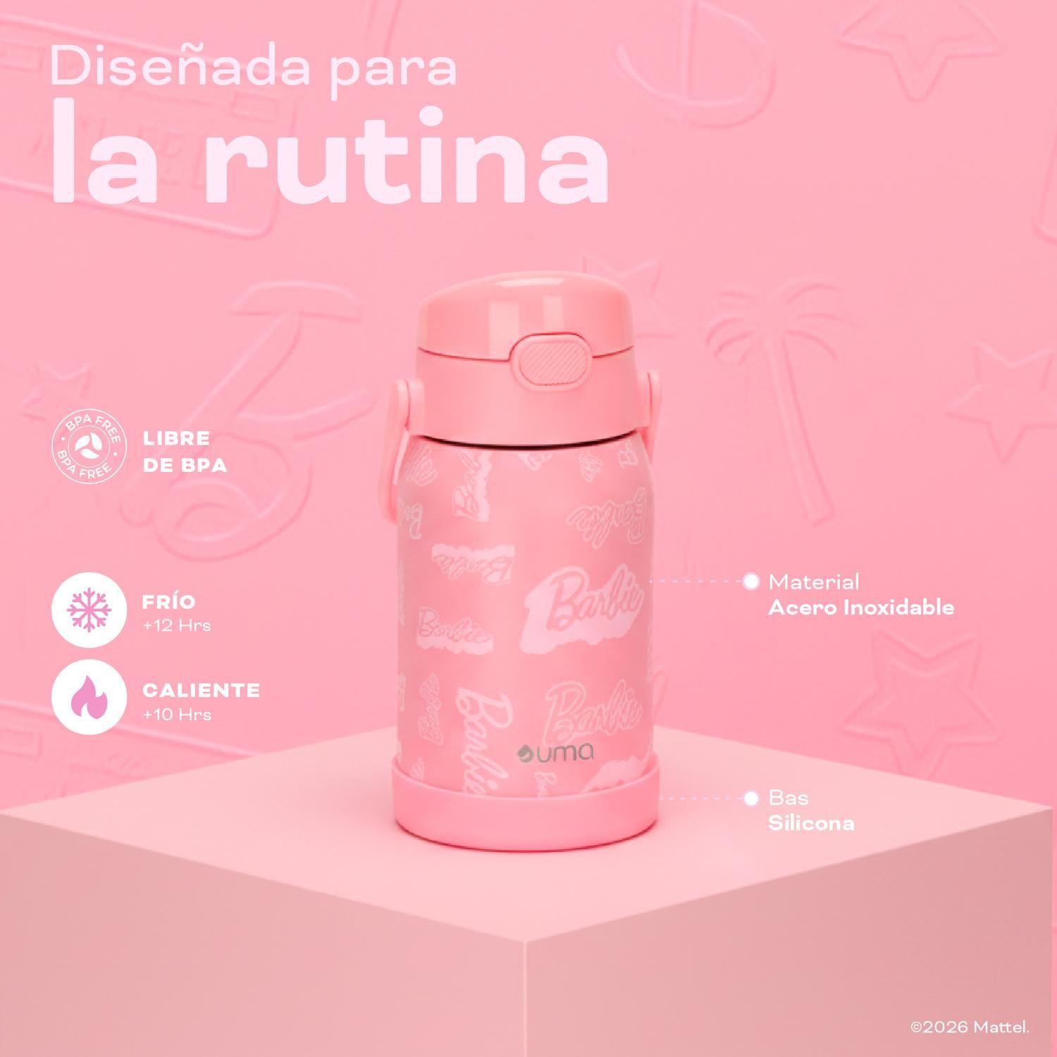 Botella Térmica Niños Barbie 450ml Acero Inox UMA-3