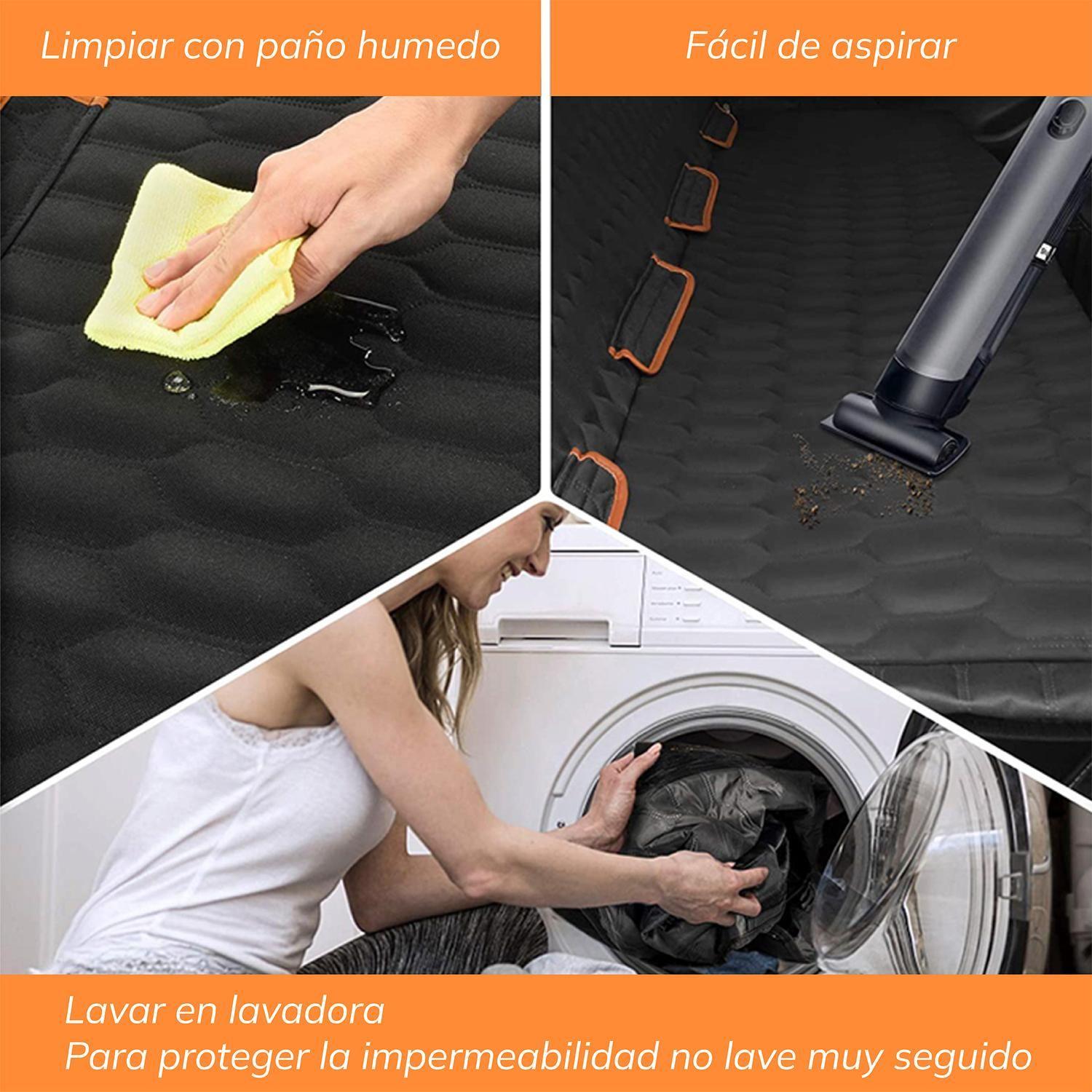 Funda Cubre Asiento de Auto Impermeable Mascotas Negra Xroad-5
