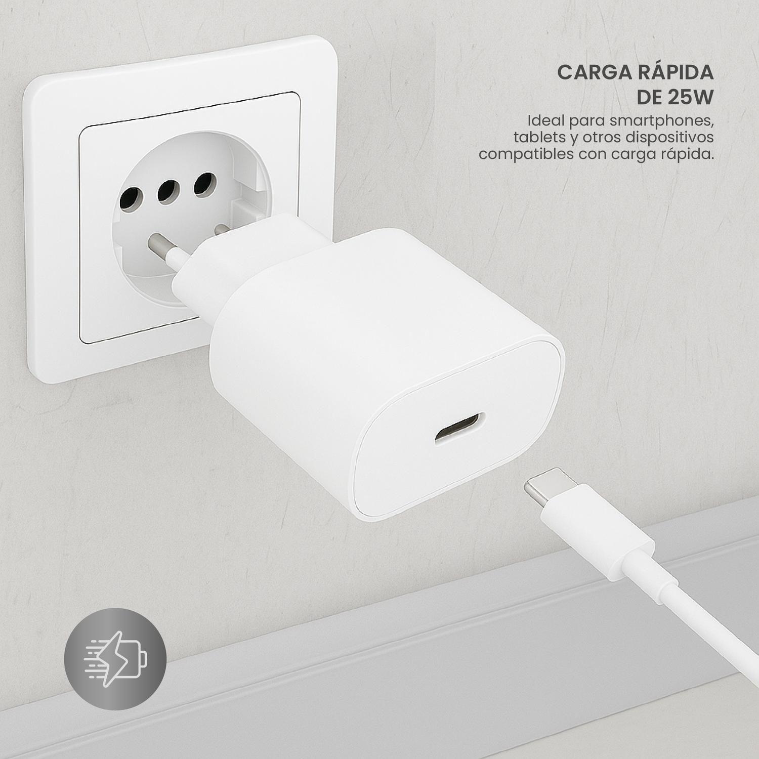 Cargador Super Rapido 25W + Cable Carga Lightning 1 Mt Levo-2