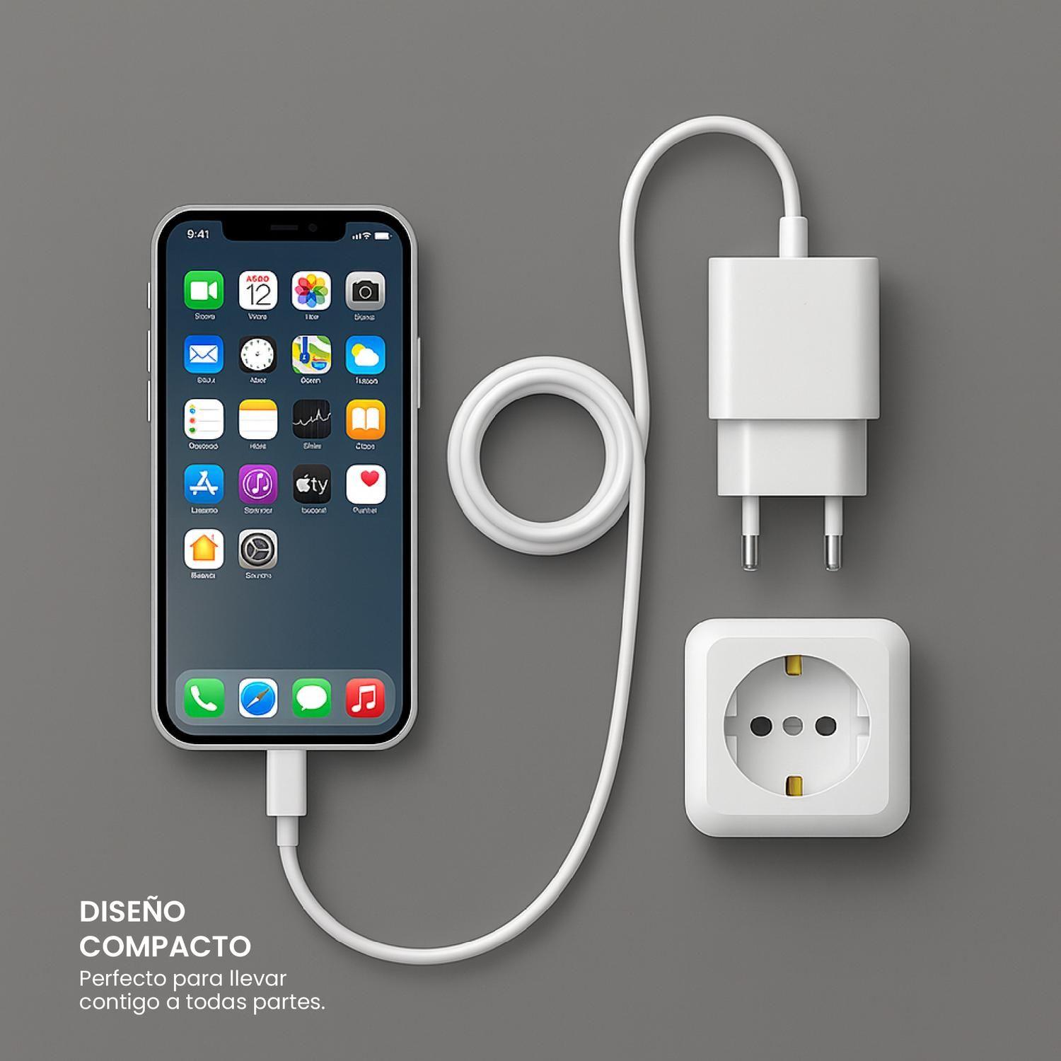 Cargador Super Rapido 25W + Cable Carga Lightning 1 Mt Levo-3