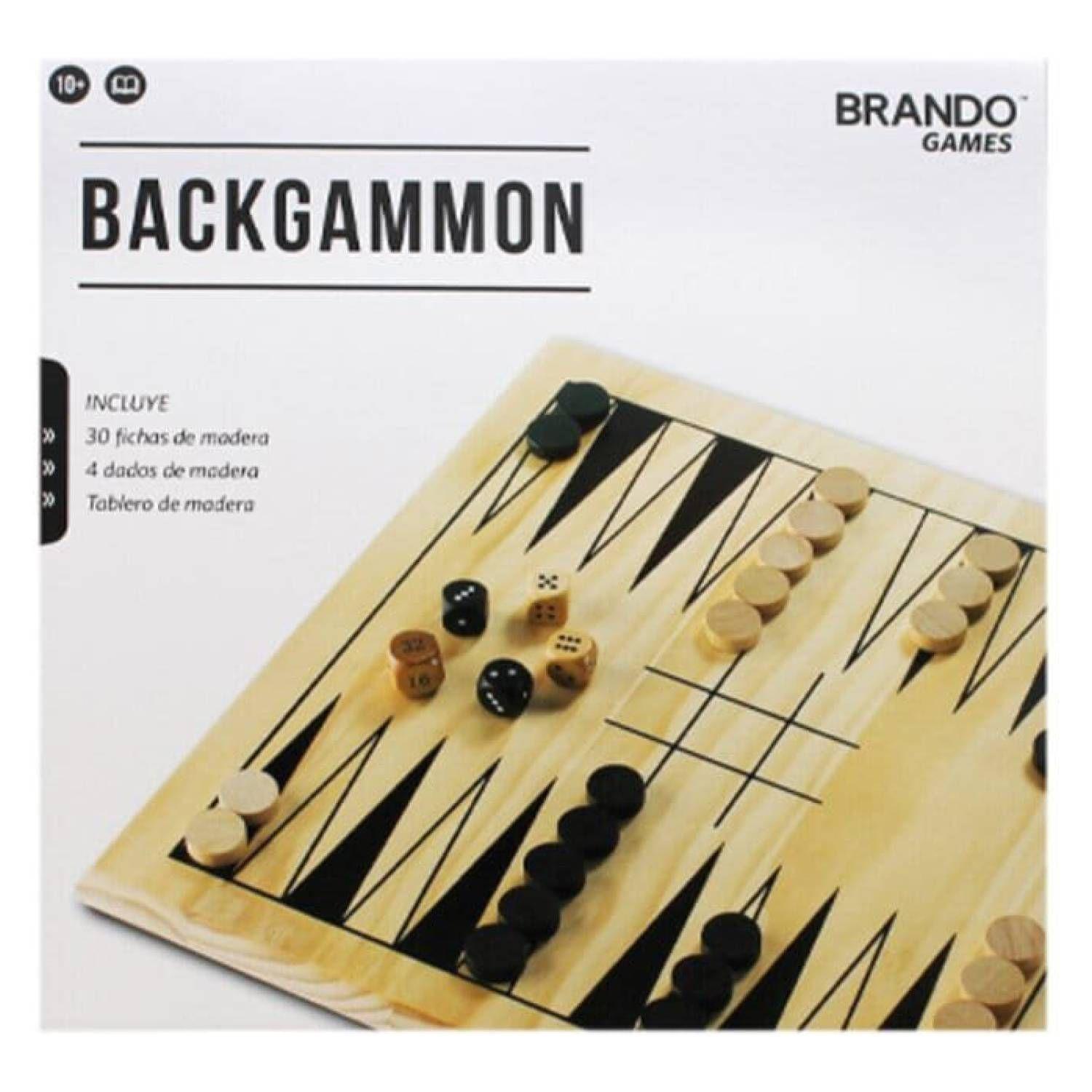 Juego De Mesa Portátil Backgammon Brando-0