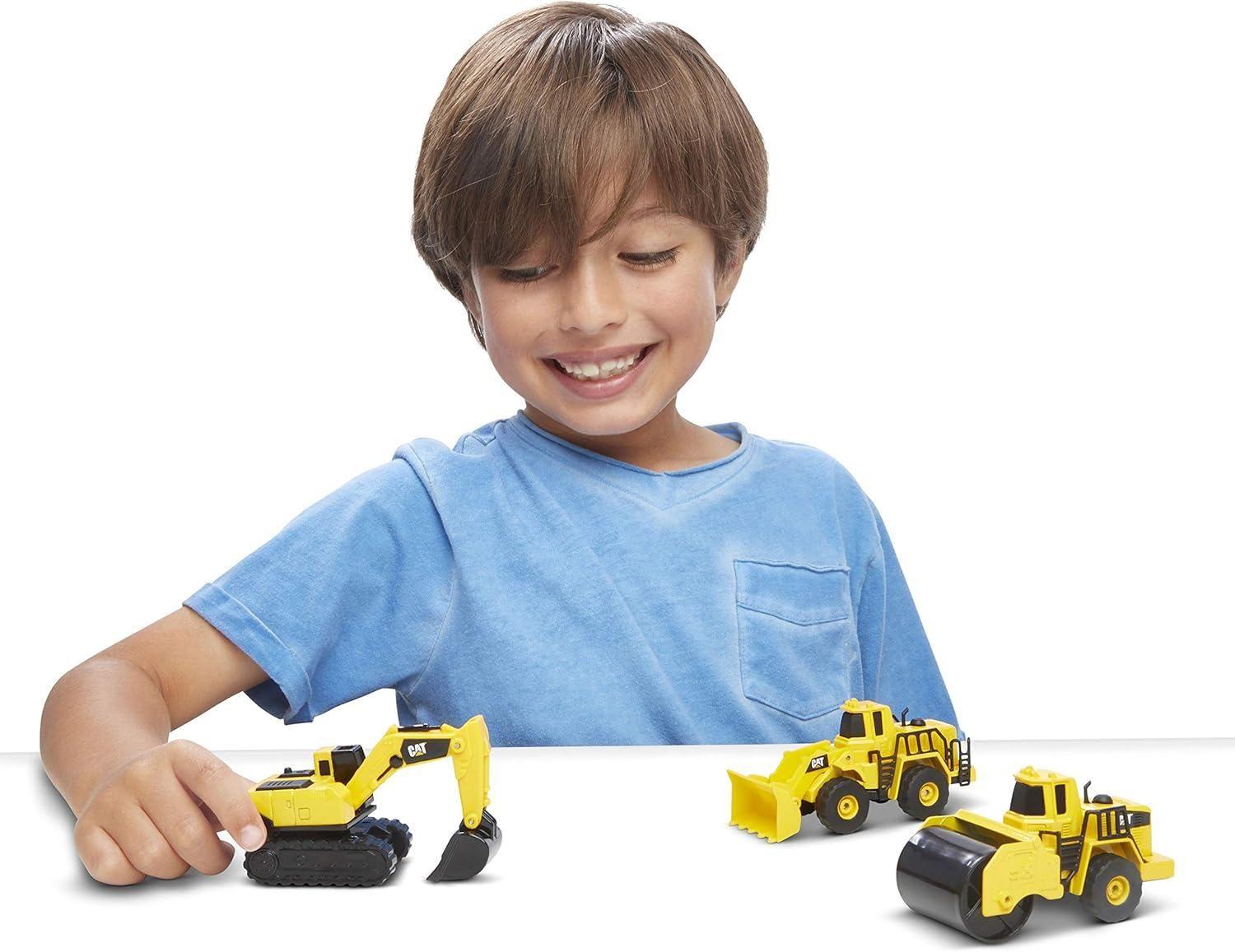 Pack 3 Autos Metálicos Construcción CAT-5