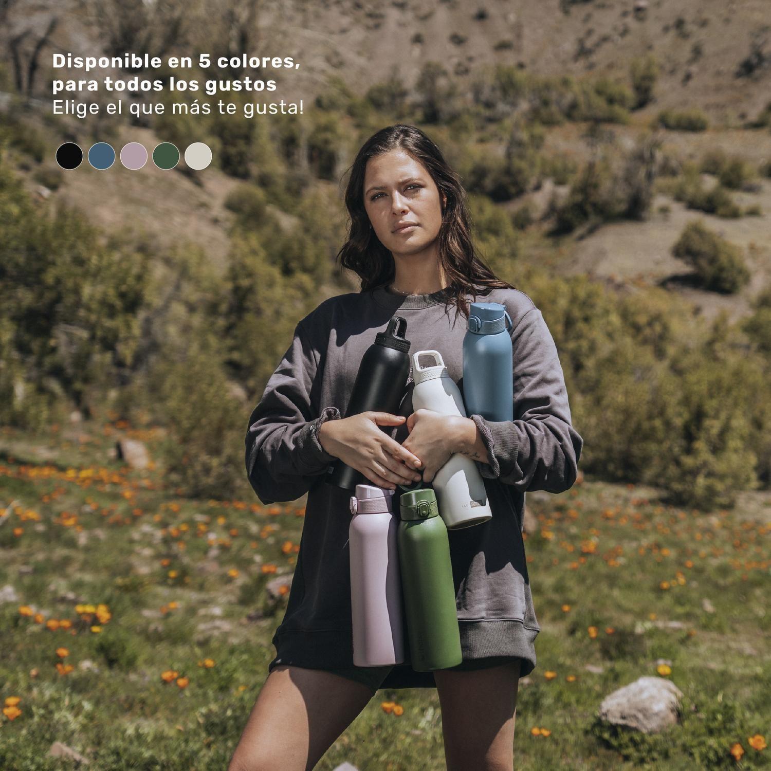 Botella Térmica Agua Acero Inox 3 Tapas HydroCore 1Lt Lhotse-7