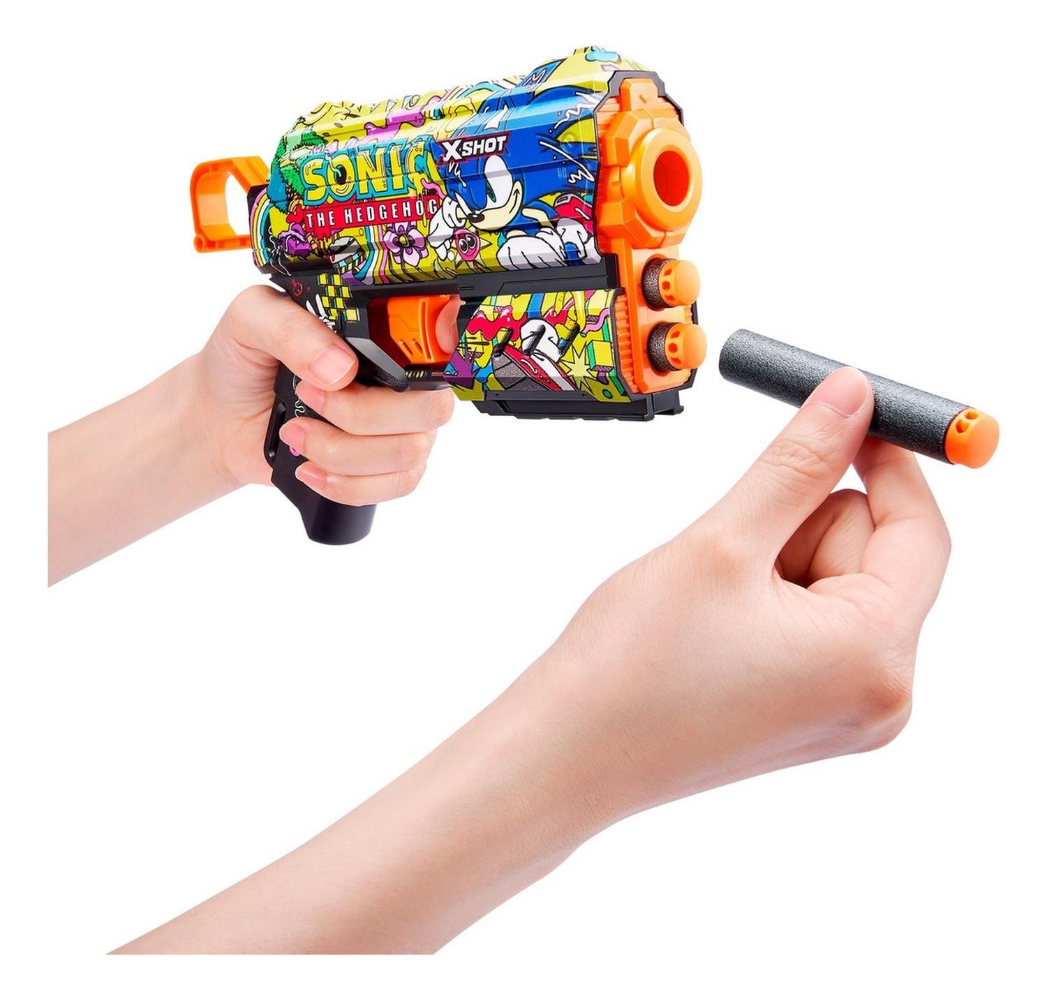 Lanza Dardos Flux Skins Sonic Con 8 Dardos X-Shot-6