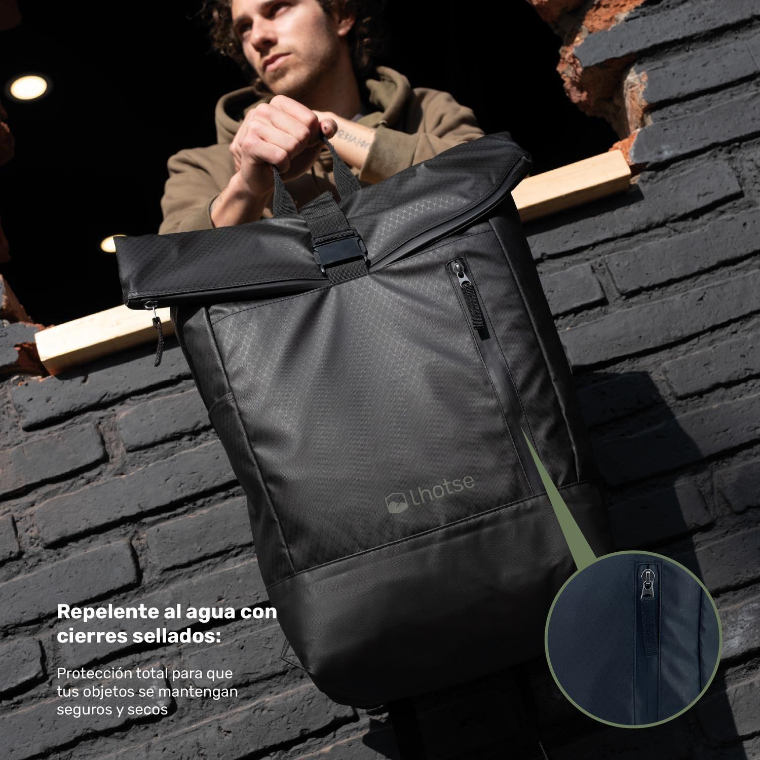 Mochila Roll Top Makalu 22L Impermeable Porta Notebook Lhotse-5