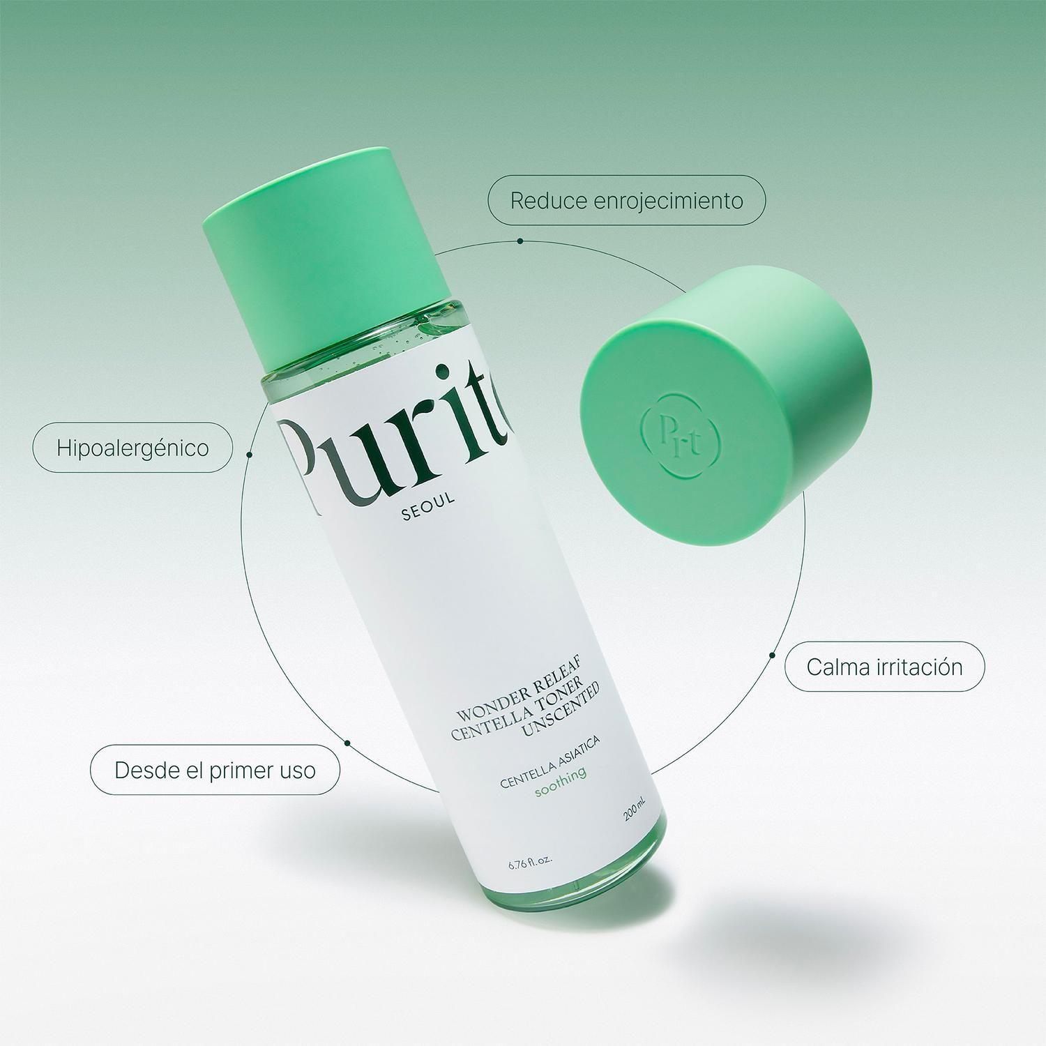 Tónico Facial Centella 200ml Purito Wonder Releaf sin Perfume-2