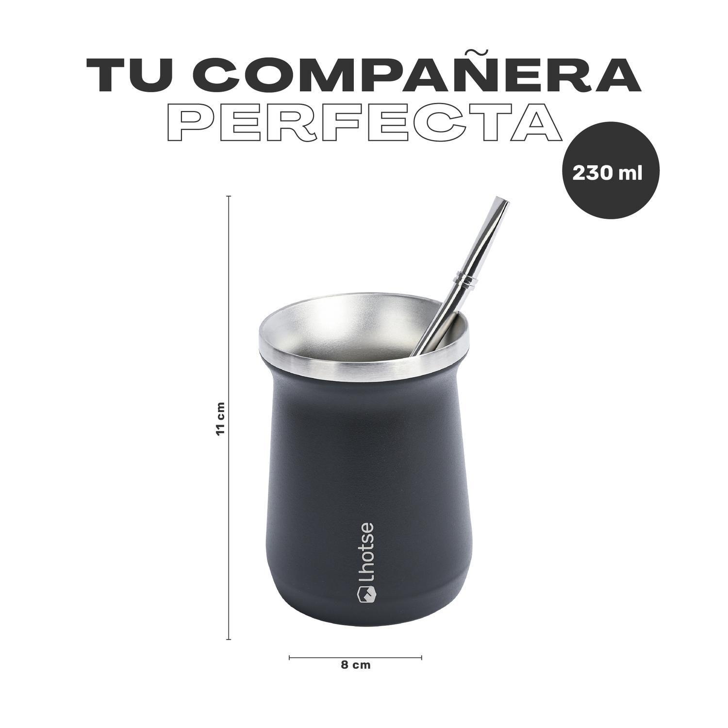 Mate Acero Inoxidable con Bombilla Lhotse-4