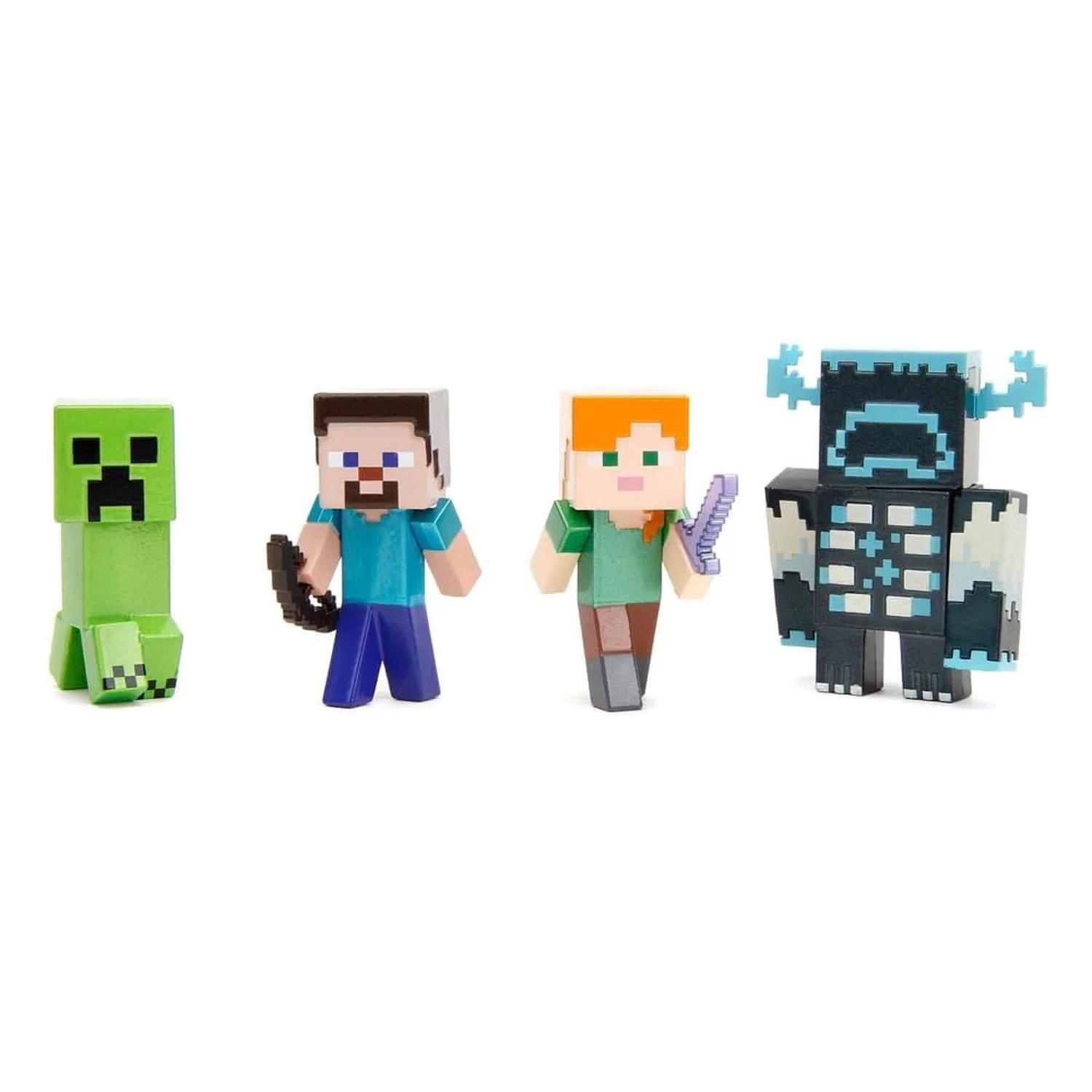 Pack 4 Figuras Coleccionable Minecraft 9cm Jada-0