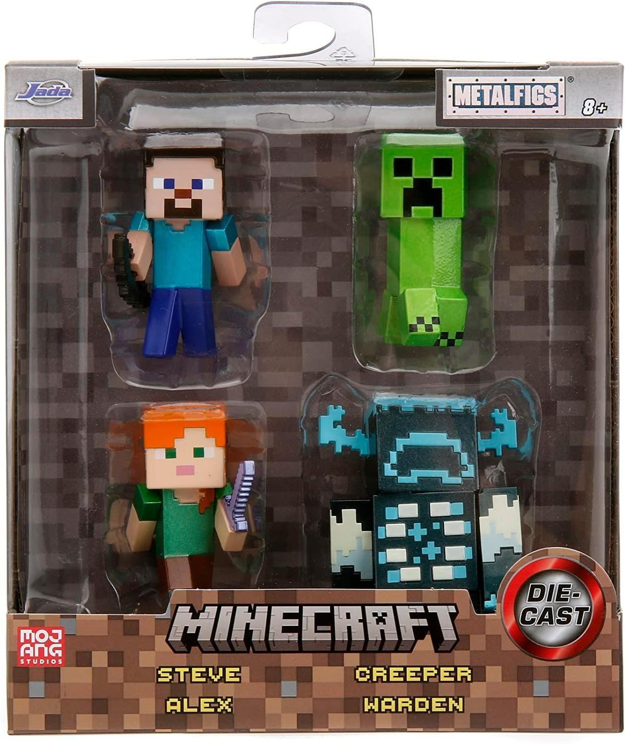 Pack 4 Figuras Coleccionable Minecraft 9cm Jada-3