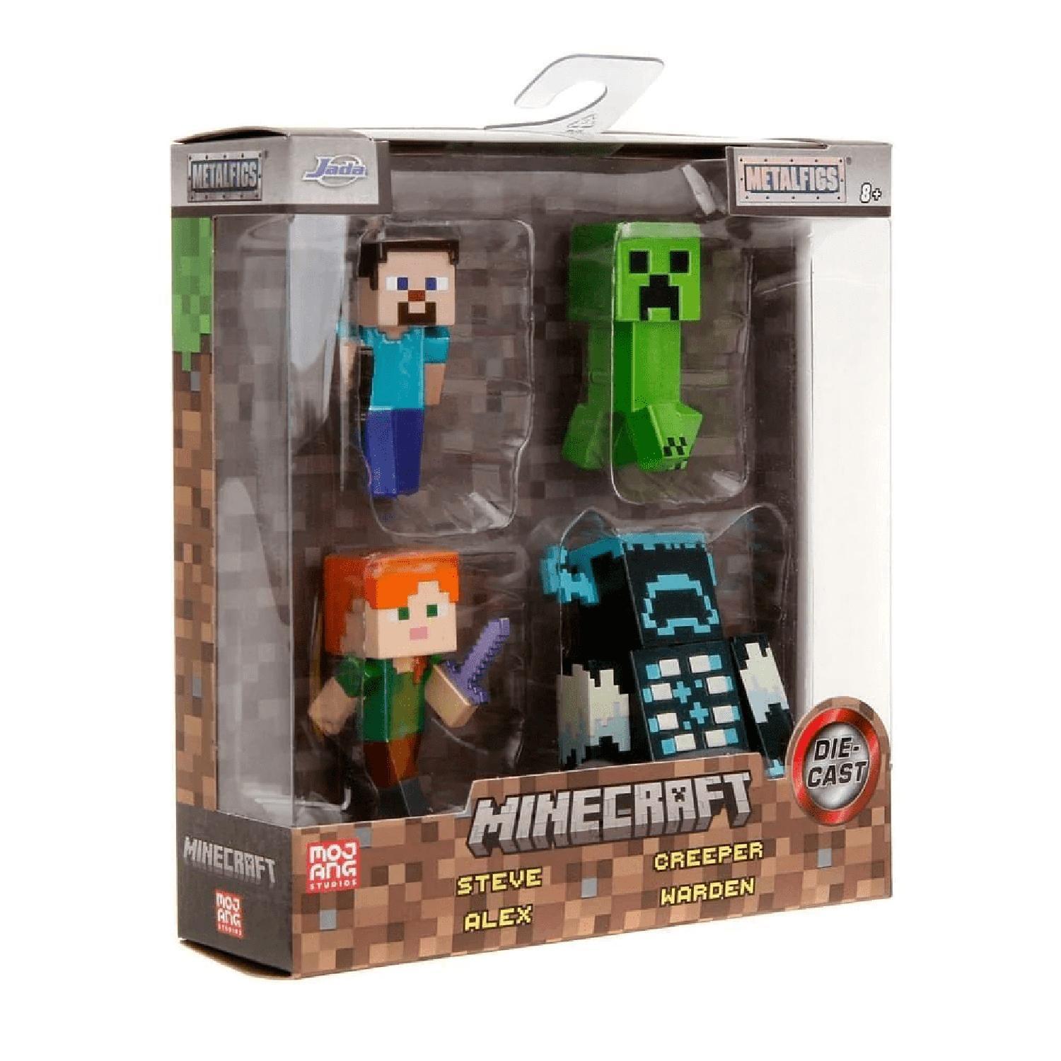 Pack 4 Figuras Coleccionable Minecraft 9cm Jada-4
