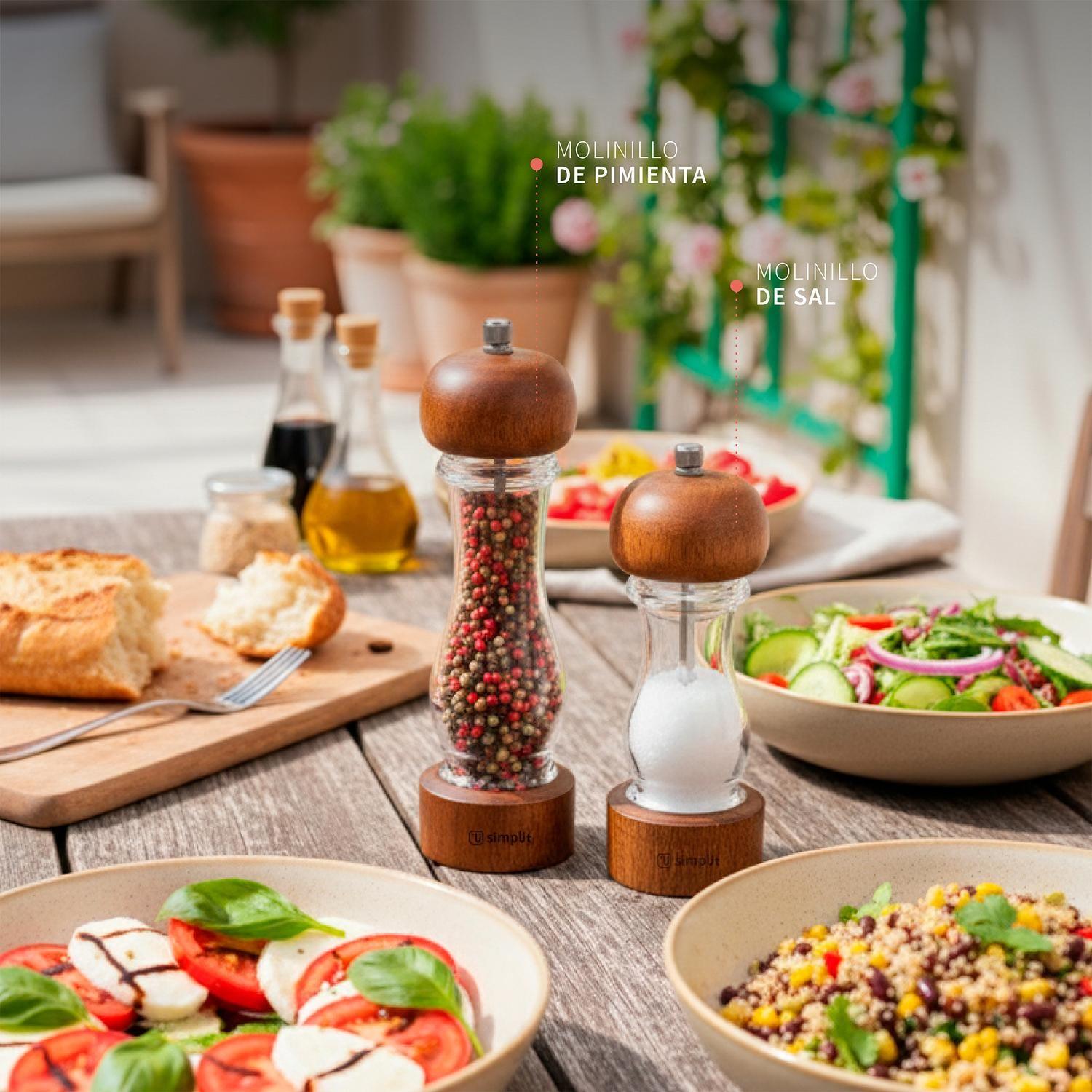 Set 2 Molinillos Sal Pimienta Madera Verona Simplit-3