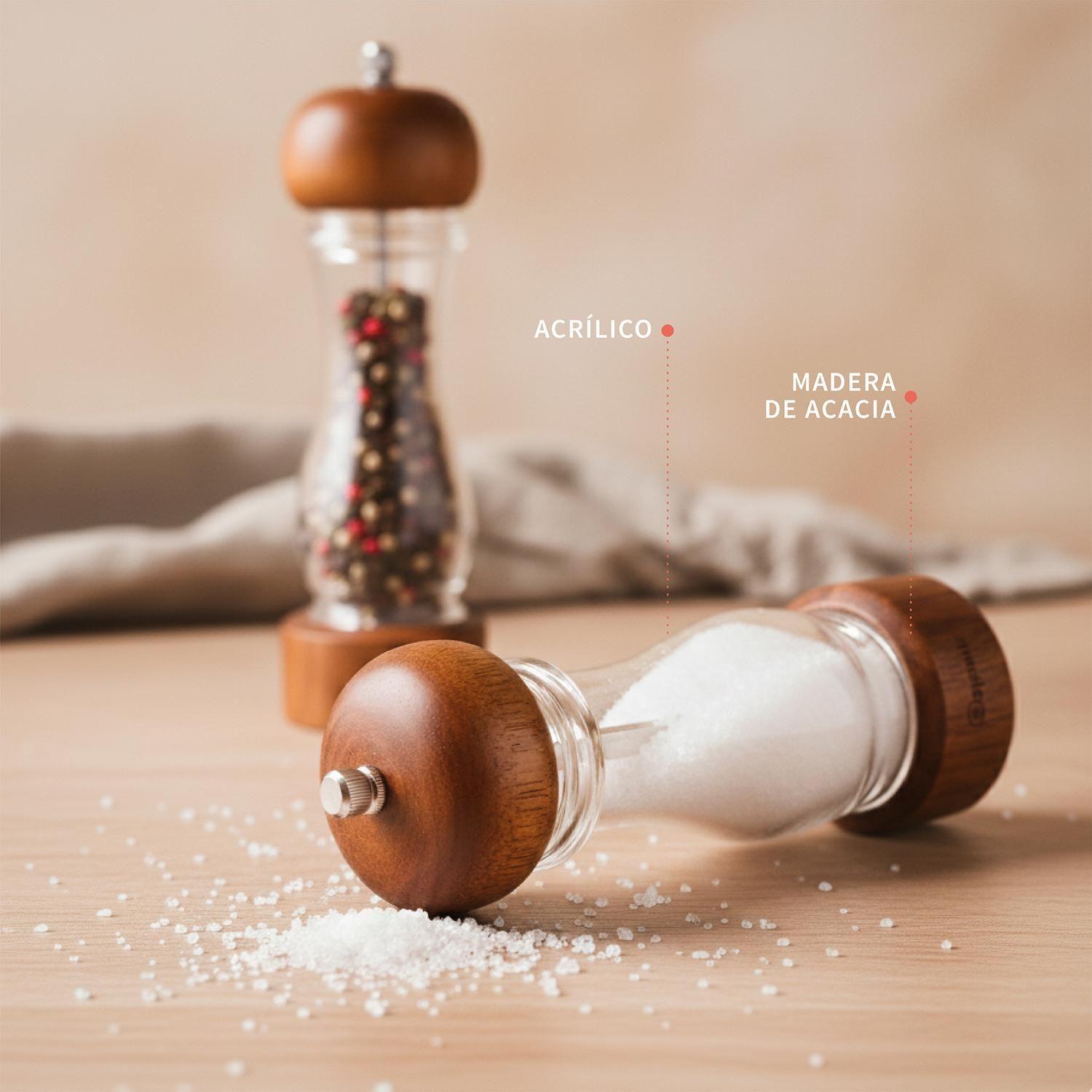 Set 2 Molinillos Sal Pimienta Madera Verona Simplit-4