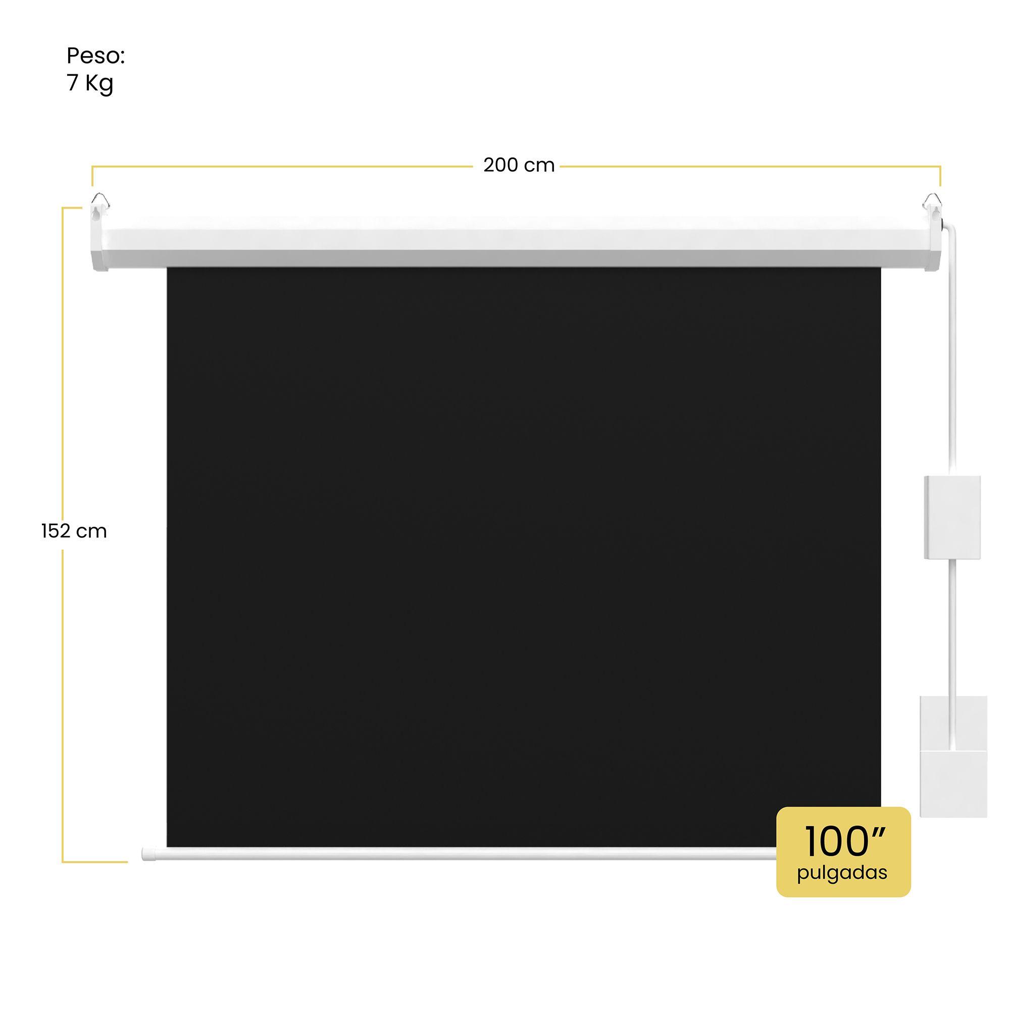 Telón 100 pulgadas Eléctrico con control 200 x 150 cm Levo-1