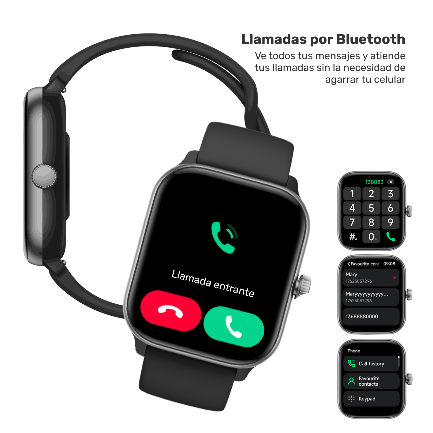 Reloj Smartwatch Music Rhythm X10 Black 41mm-4