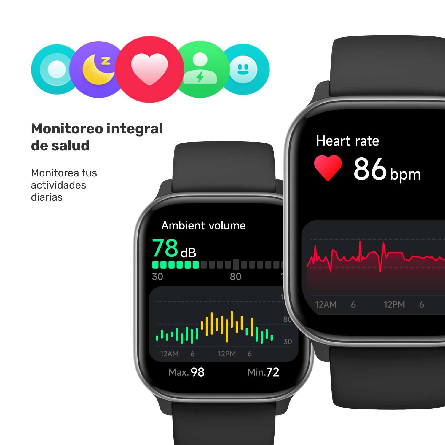 Reloj Smartwatch Music Rhythm X10 Black 41mm-6
