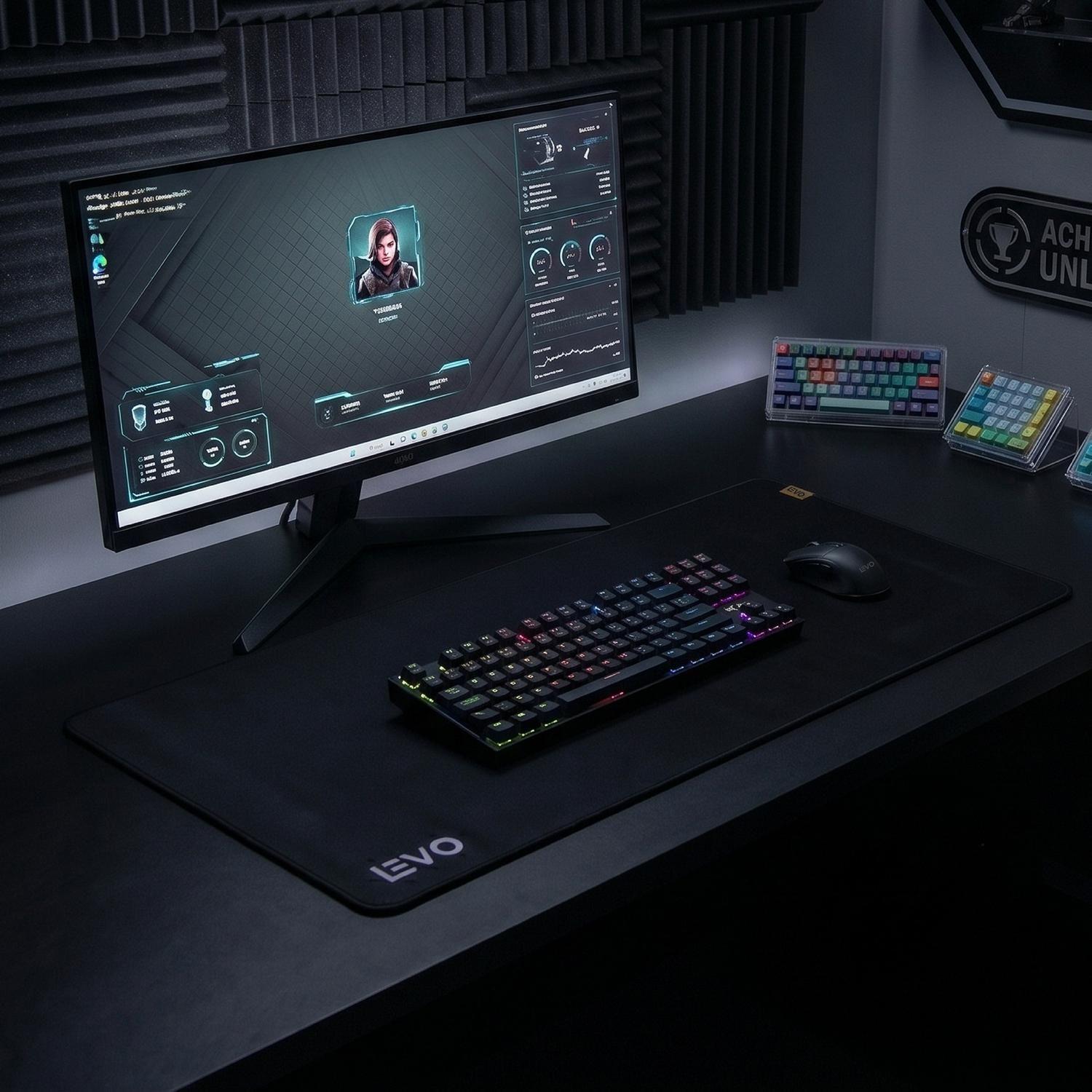 Kit Gamer Teclado + Mouse Nova Series + Mousepad XXL LEVO-1