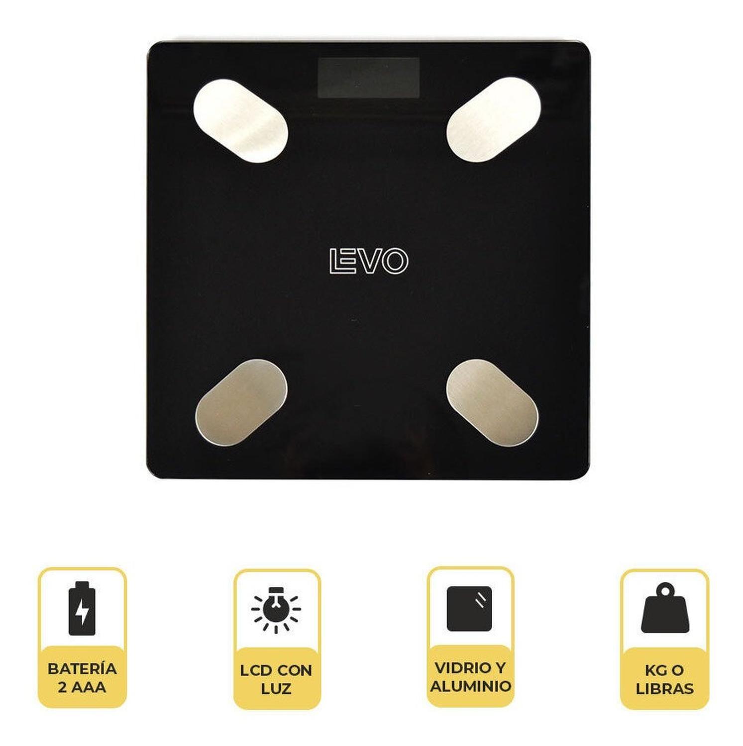 Pesa Digital Balanza Baño Bluetooth Negra Inteligente-1