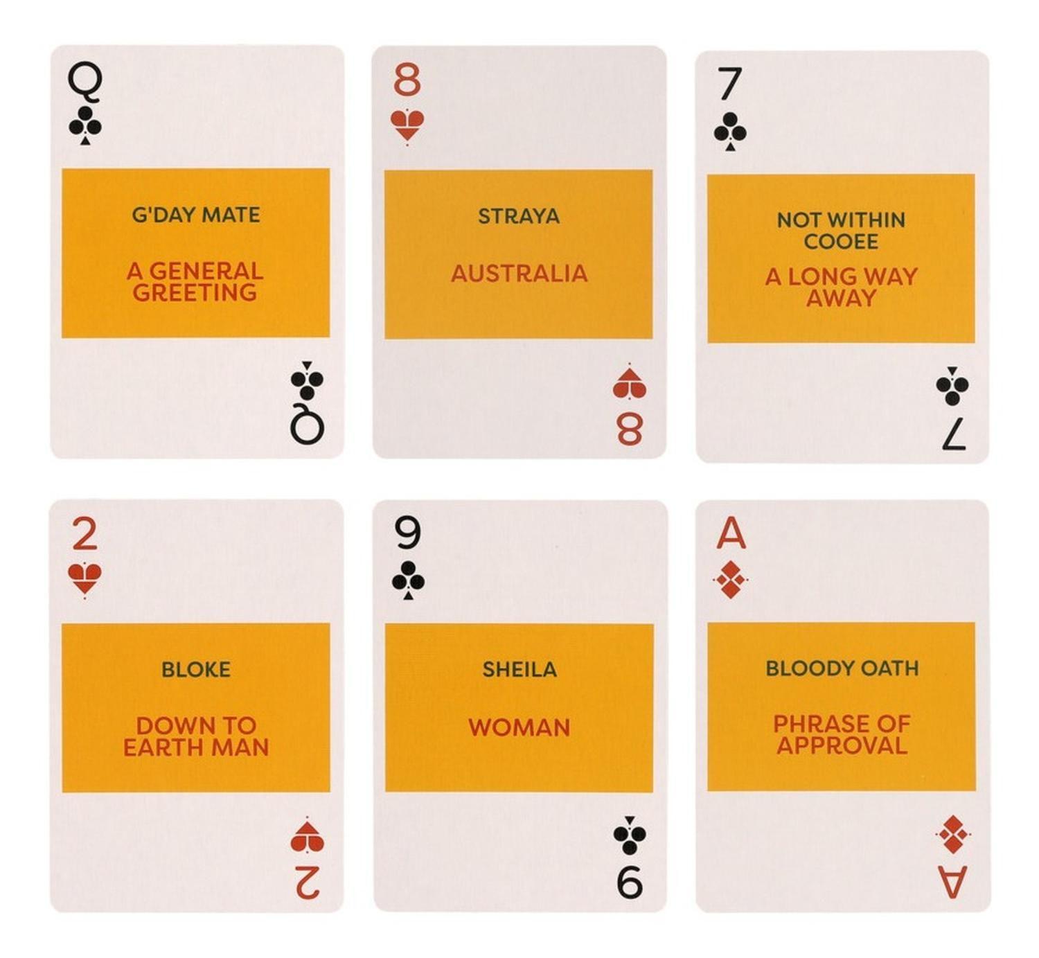 Aussie Slang WT Jugando A Las Cartas Lingo-5