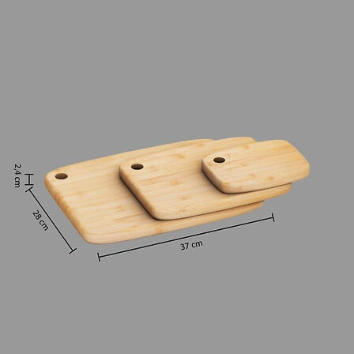 Set De 3 Tablas De Cortar De Bambu Secret de Gourmet-2