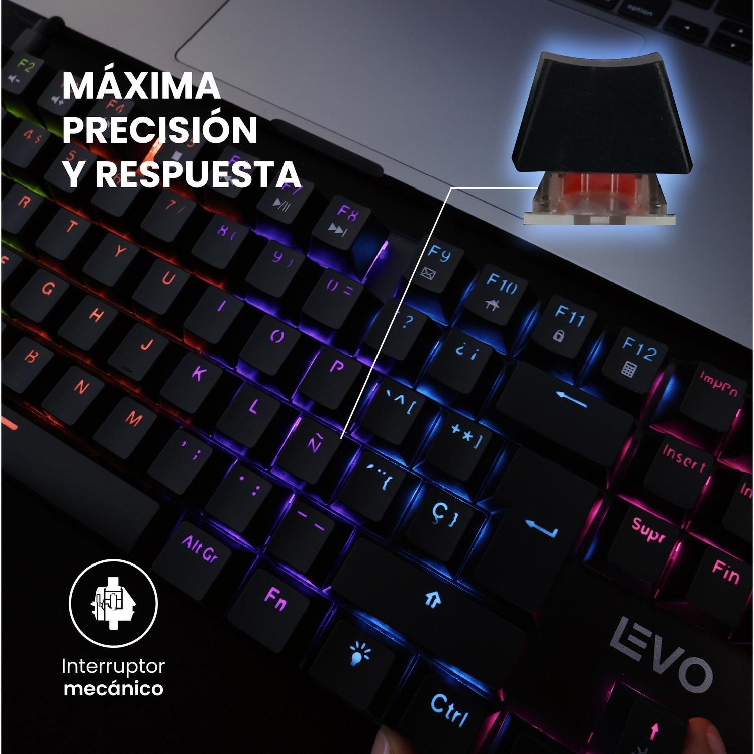 Teclado Gamer NovaBlade Red Switch Mecánico Español RGB Levo-2
