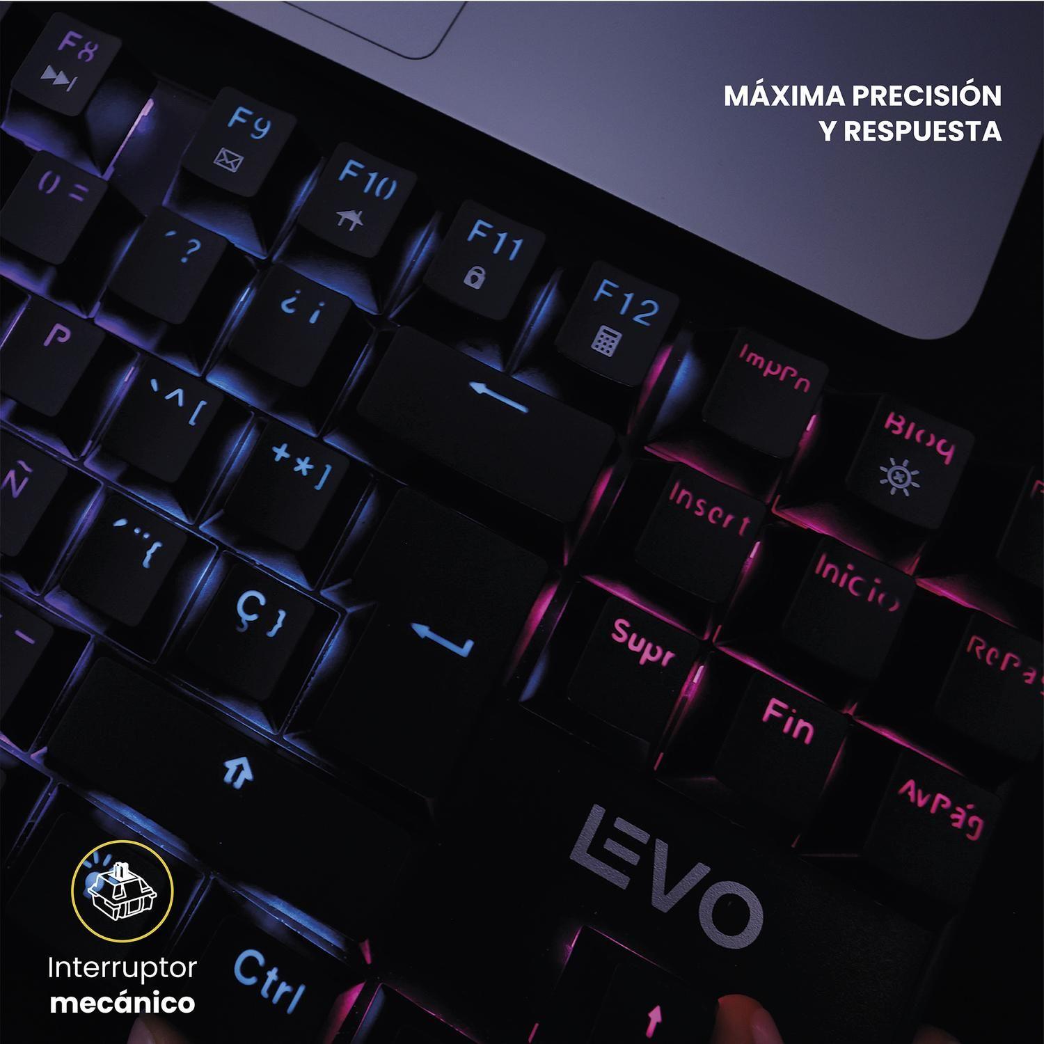 Teclado Gamer NovaBlade Red Switch Mecánico Español RGB Levo-2