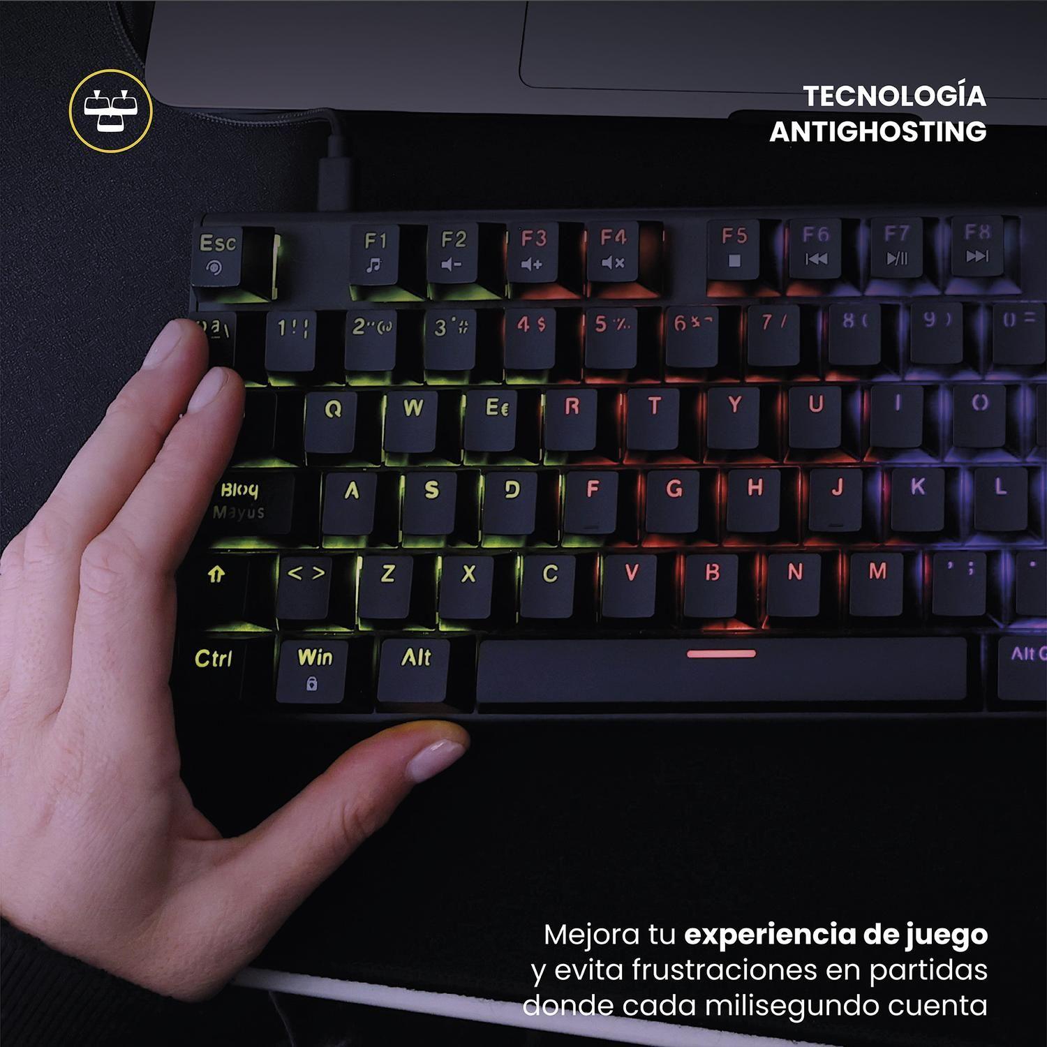 Teclado Gamer NovaBlade Red Switch Mecánico Español RGB Levo-3