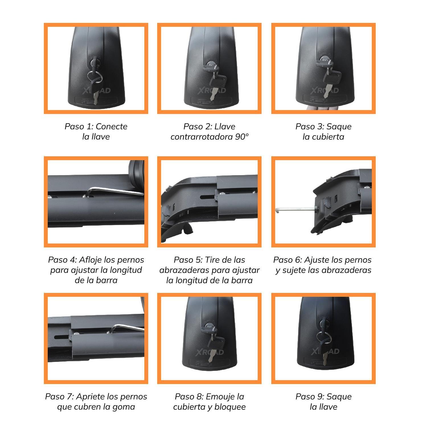 Barras Portaequipaje de Aluminio para Techo Xroad-5