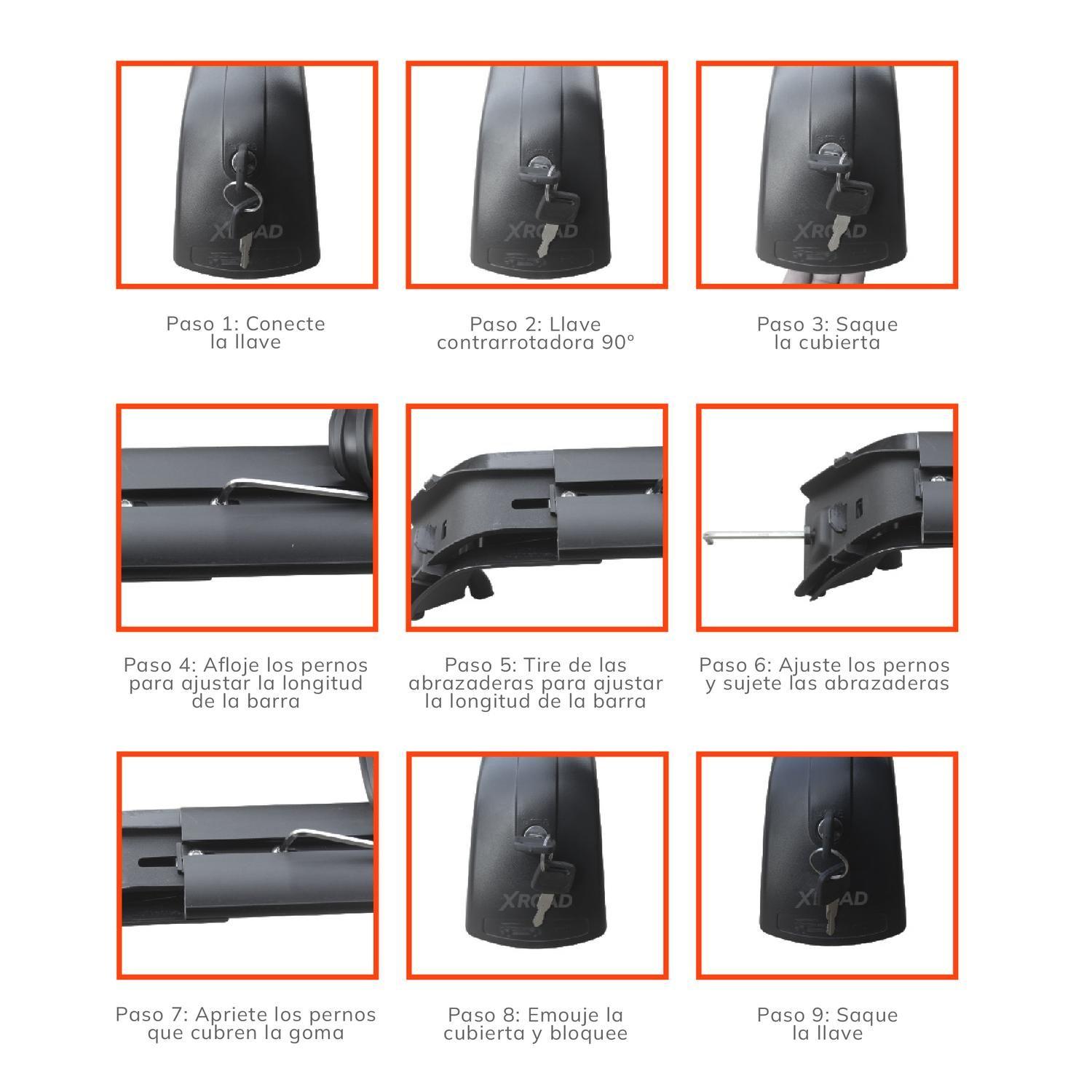 Barras Portaequipaje R13 de Aluminio para Techo Xroad-5