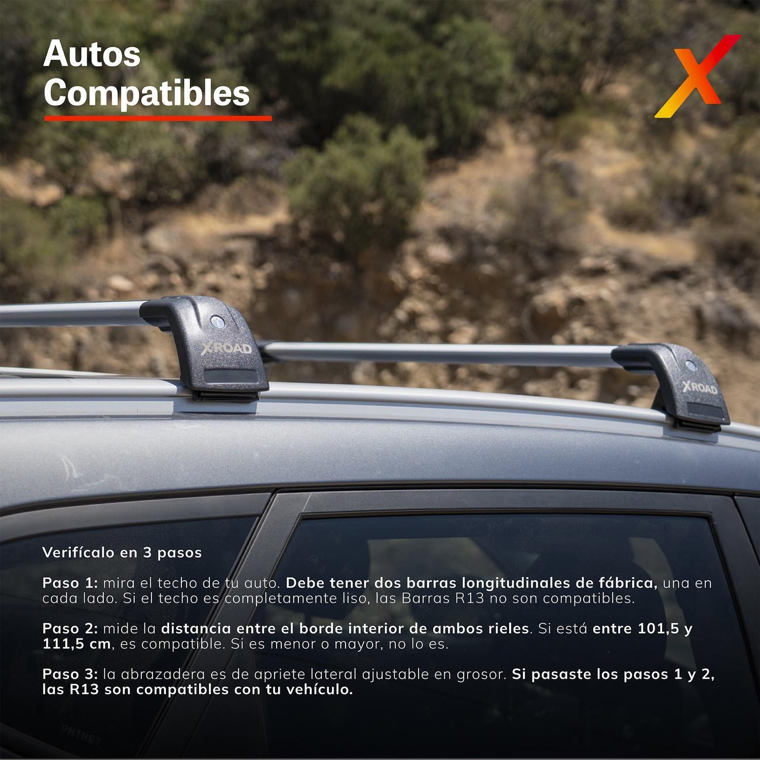 Barras Portaequipaje R13 de Aluminio para Techo Xroad-6
